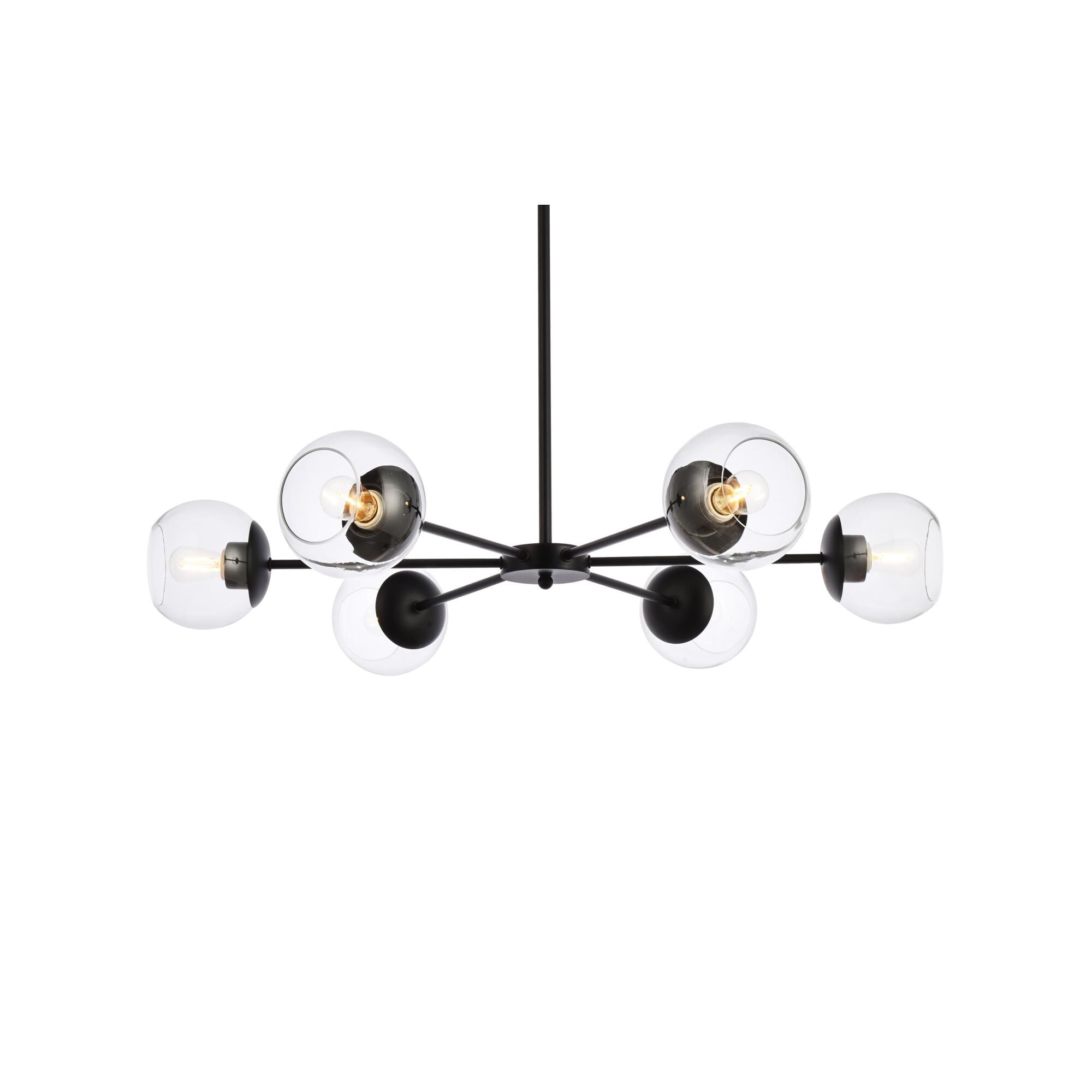 Briggs 36 Inch 6 Light Chandelier by Elegant Lighting