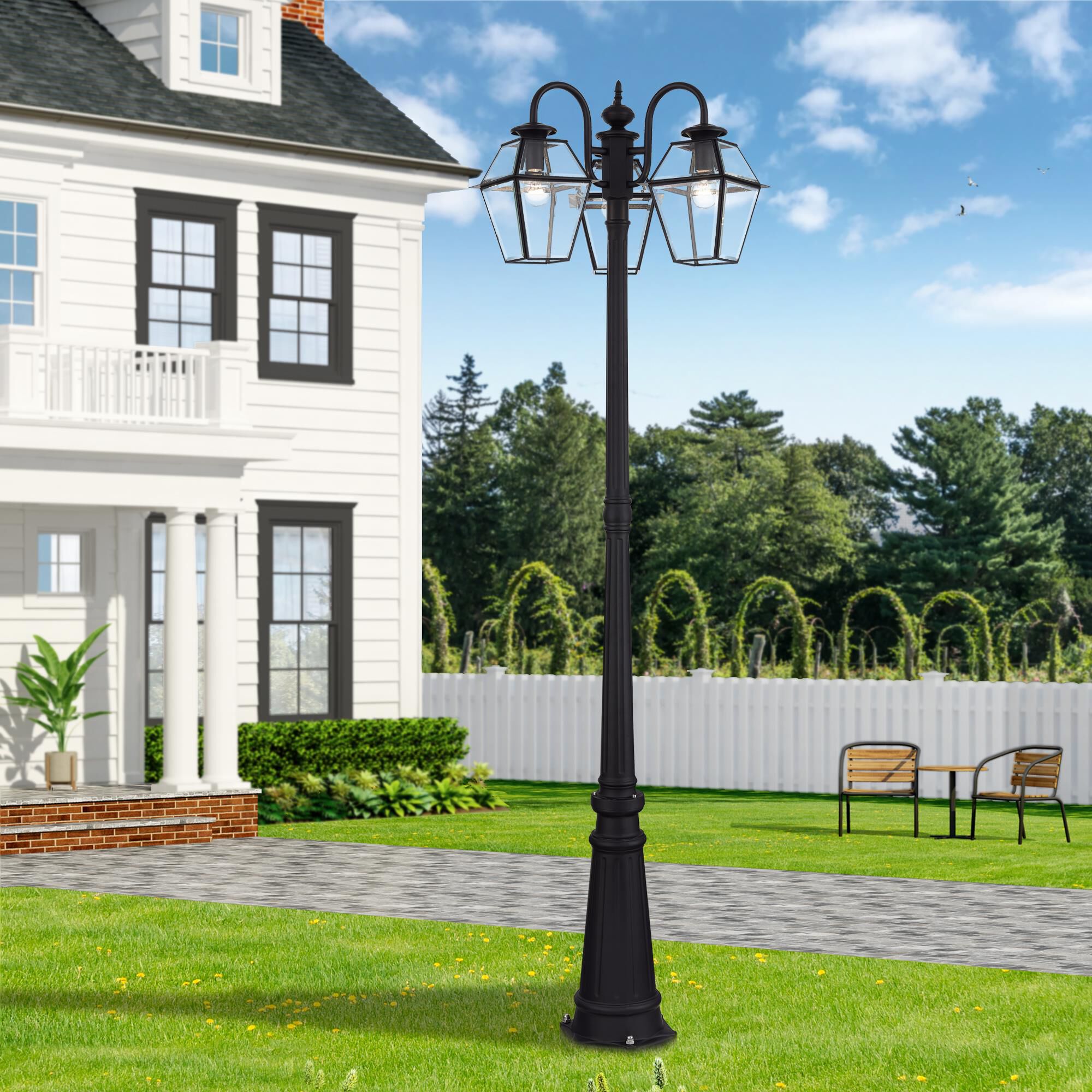 Westover 80 Inch Outdoor Post Lamp by Livex Lighting