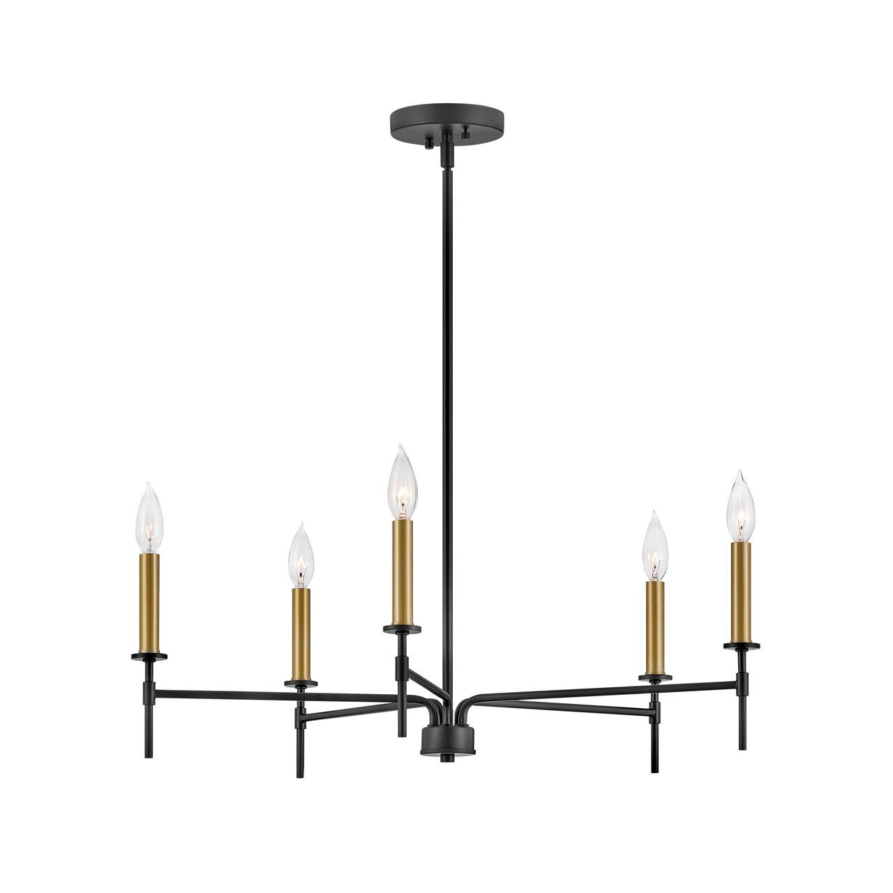 Hux 28 Inch 5 Light Chandelier by Lark