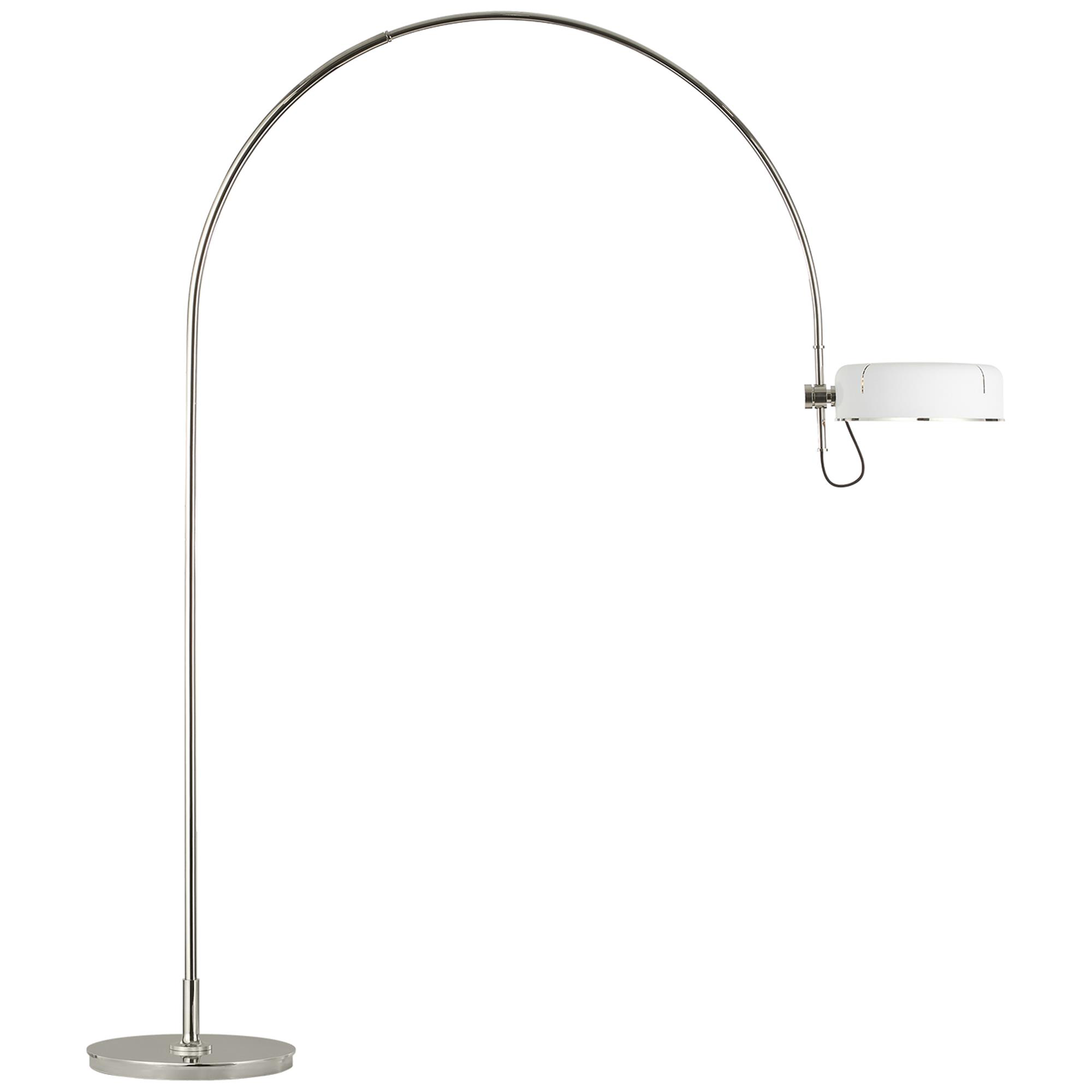 Shown in Polished Nickel and White finish