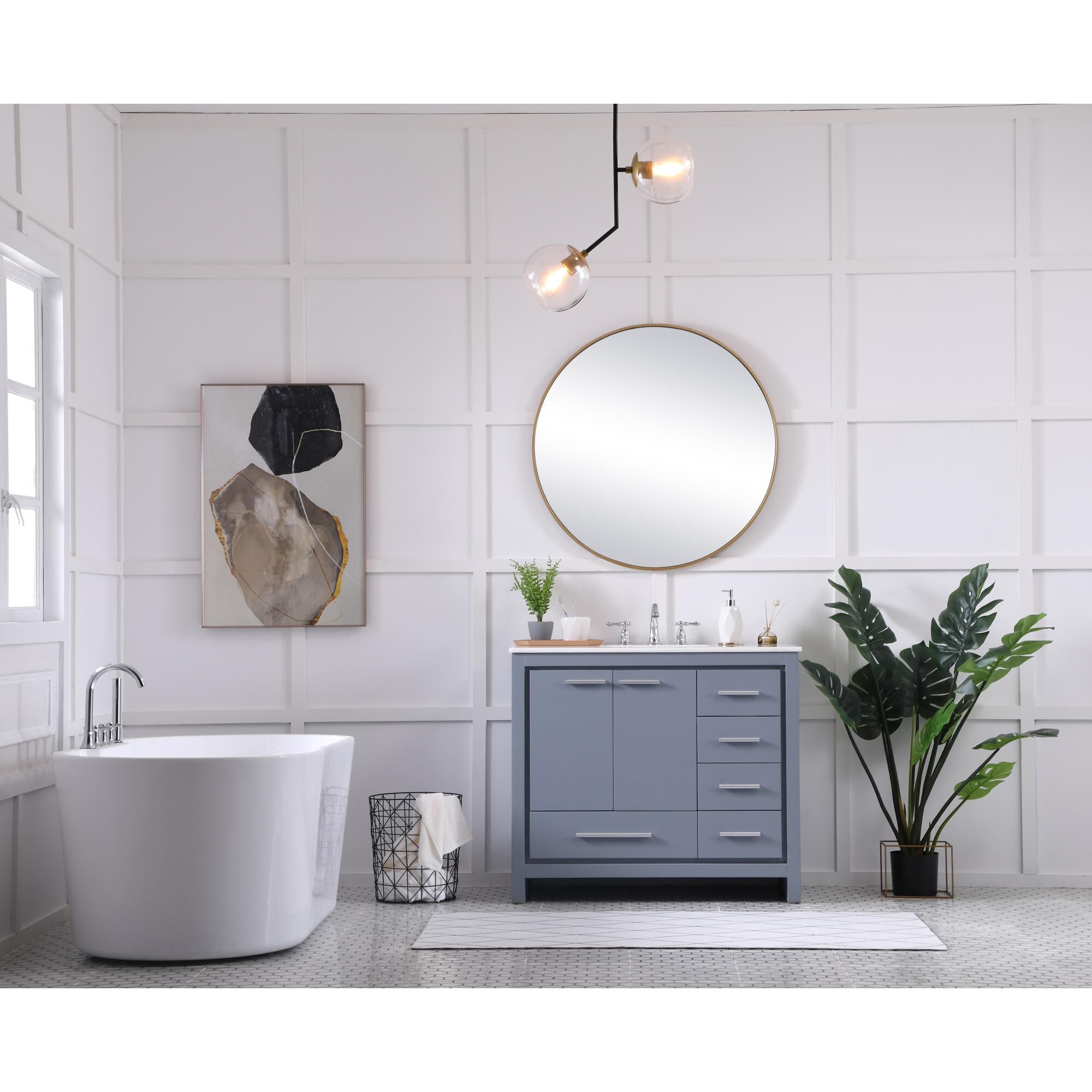 Shown in Grey finish
