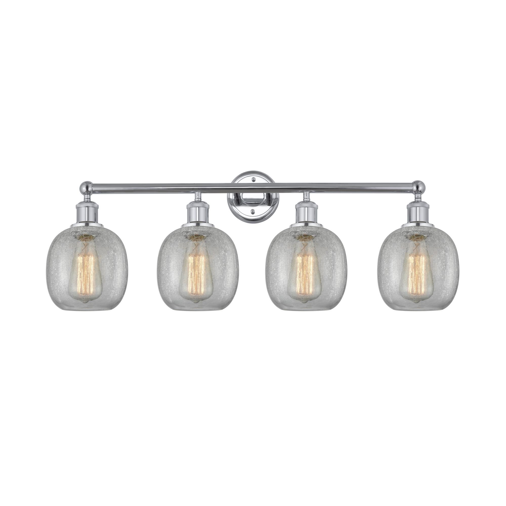 Shown in Polished Chrome, Clear Crackle finish and Clear Crackle glass and Clear Crackle Glass shade