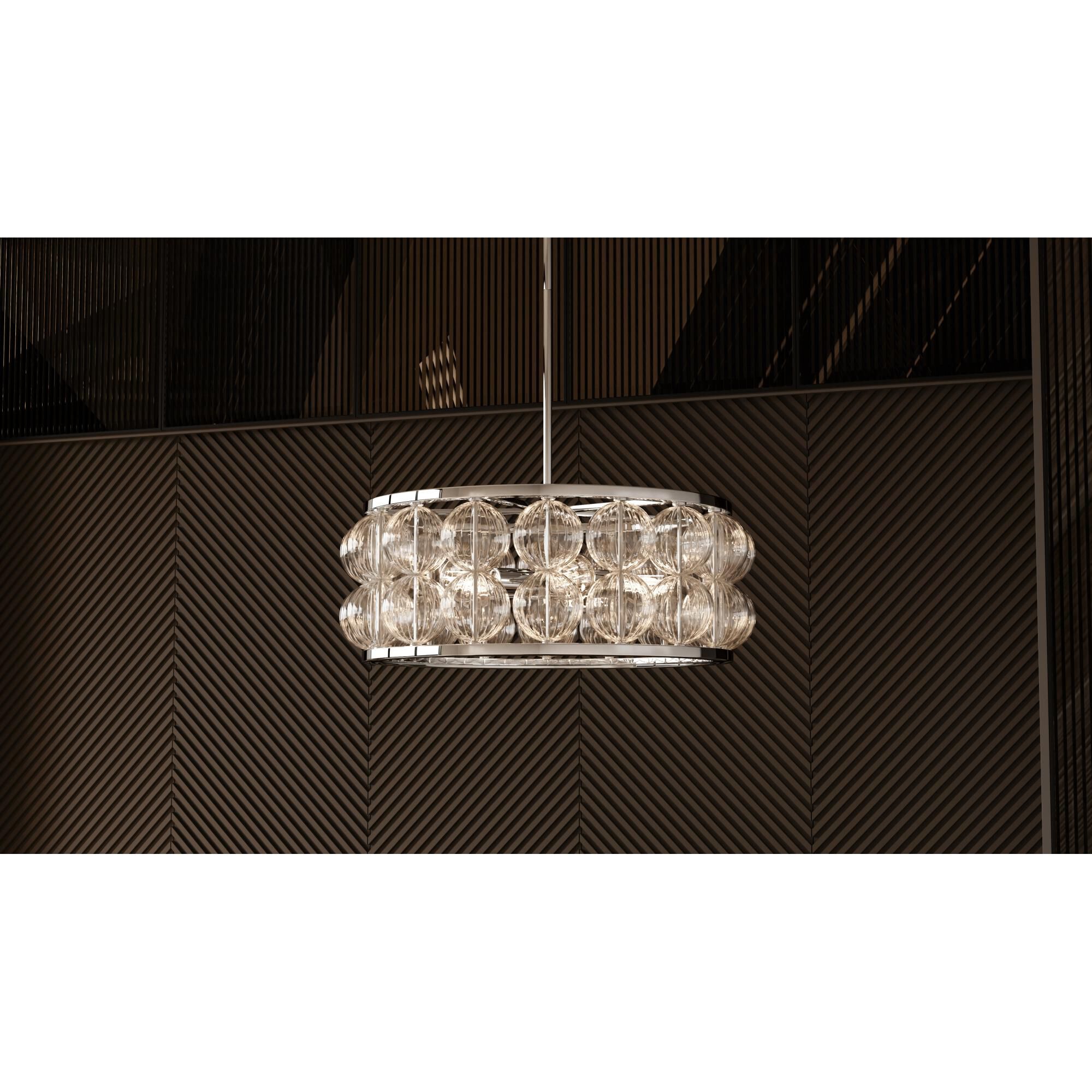 Shown in Polished Chrome finish and Clear Ribbed glass