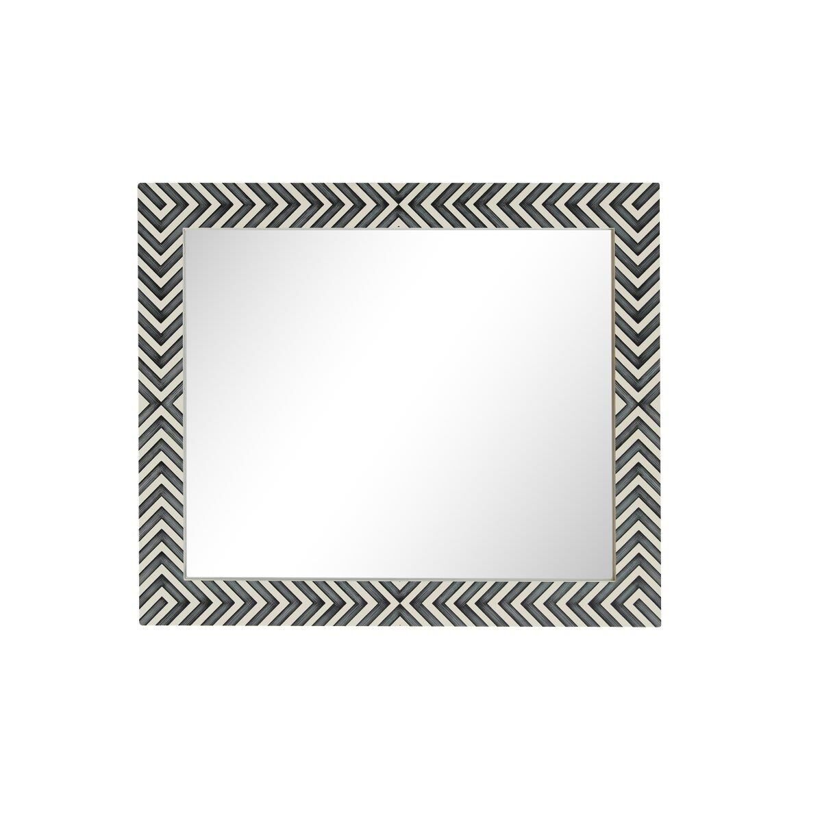 Rectangular mirror 32x27 inch in chevron Wall Mirror by Elegant Decor
