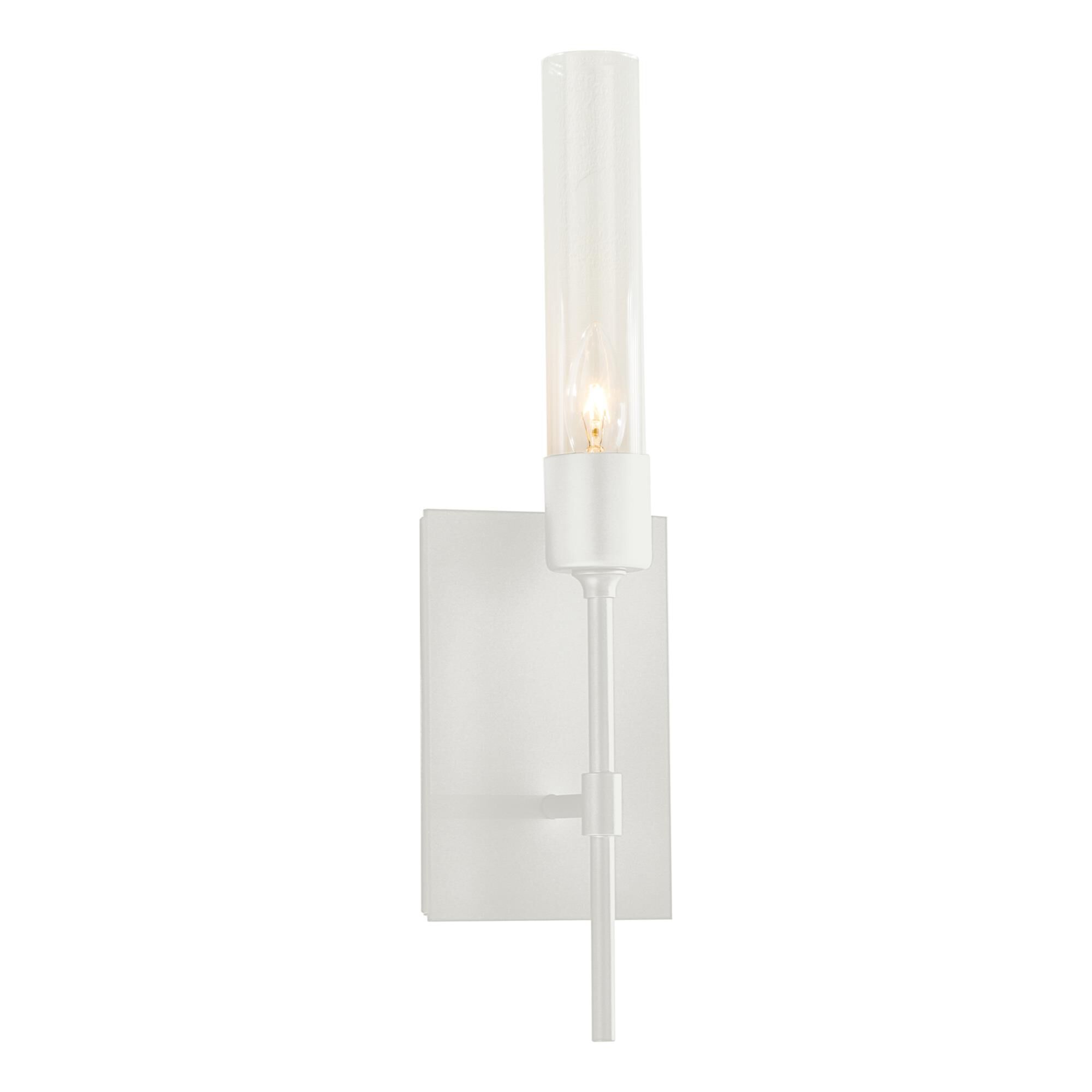 Shown in White finish and Clear glass