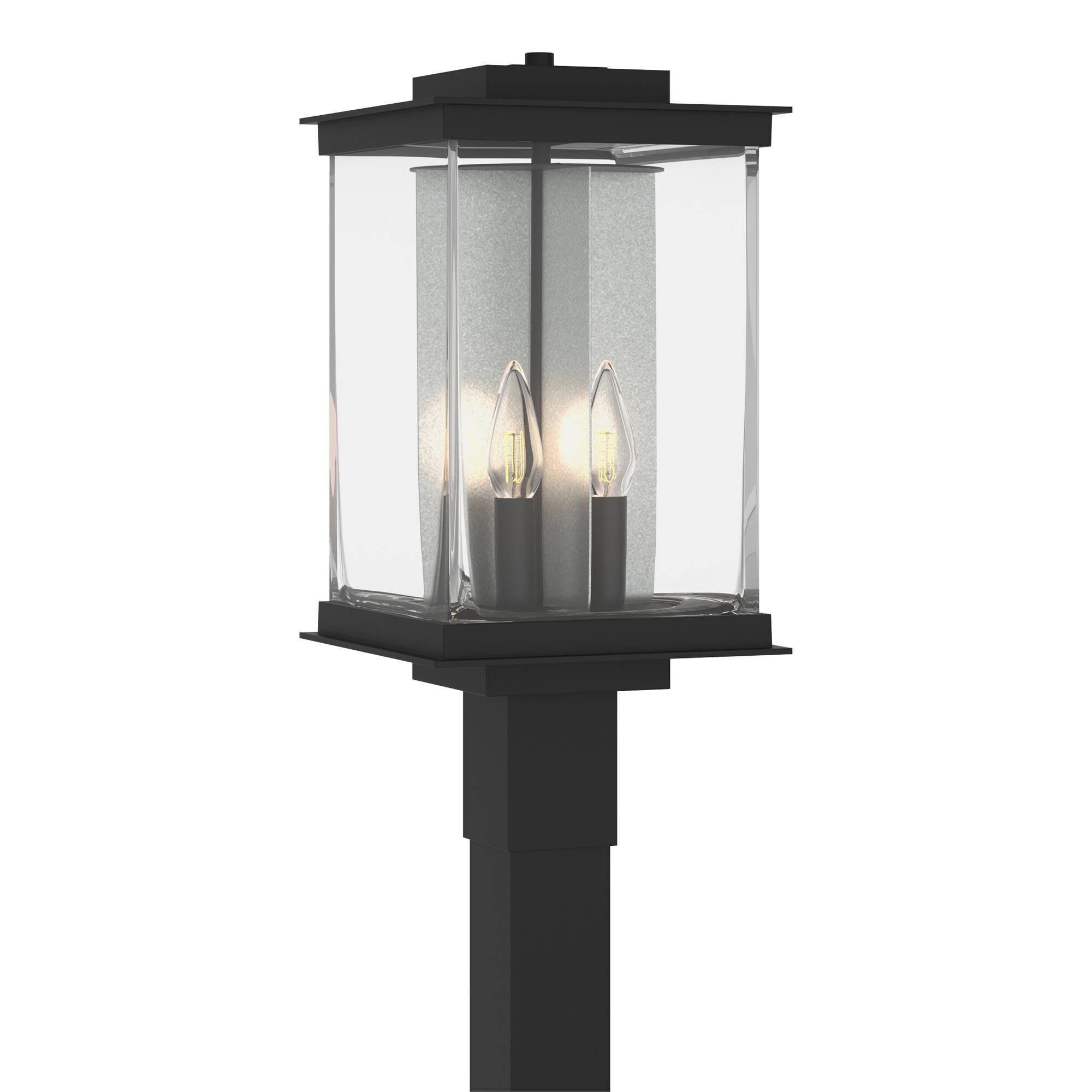 Shown in Coastal Black finish and Clear glass and Translucent Vintage Platinum accent