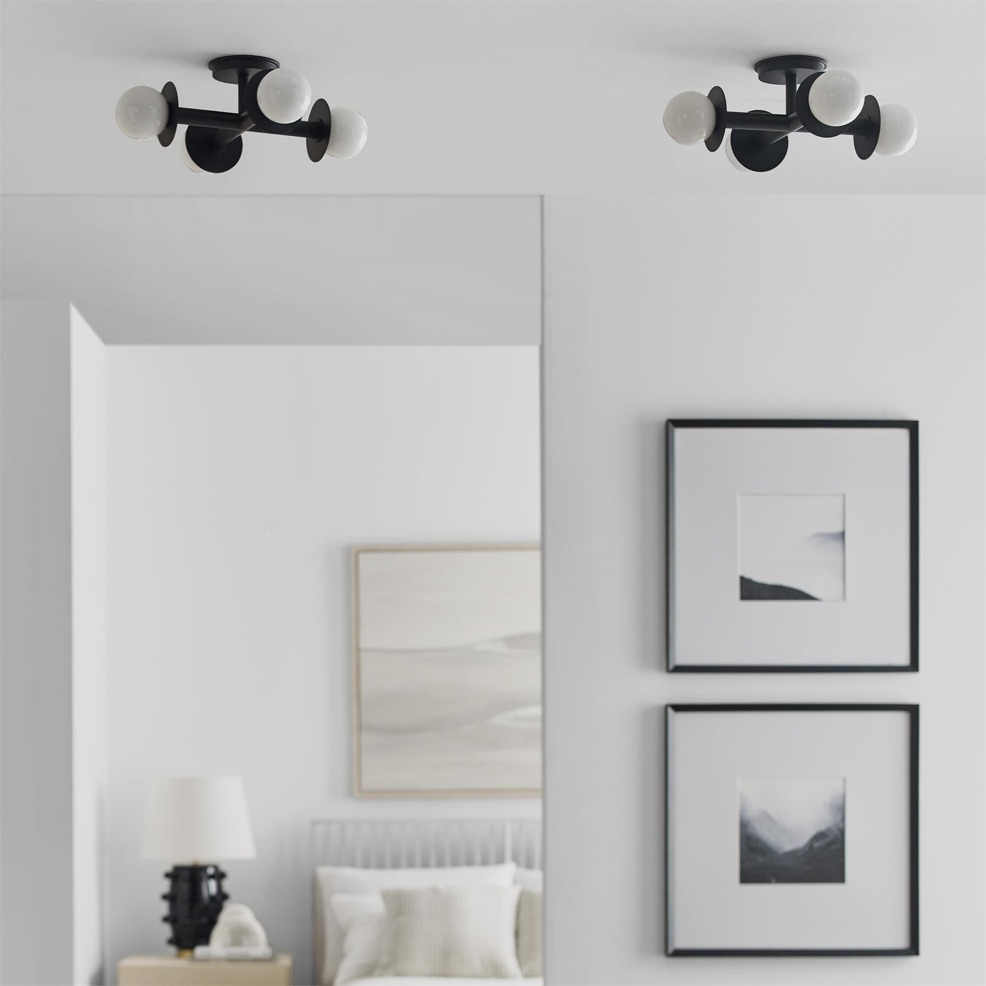 Kelly Wearstler Nodes 18 Inch 4 Light Semi Flush Mount,