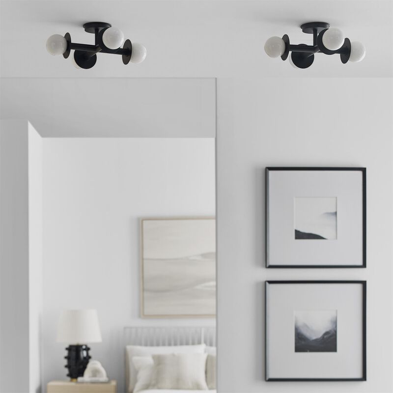 Kelly Wearstler Nodes 18 Inch 4 Light Semi Flush Mount by Visual Comfort Studio