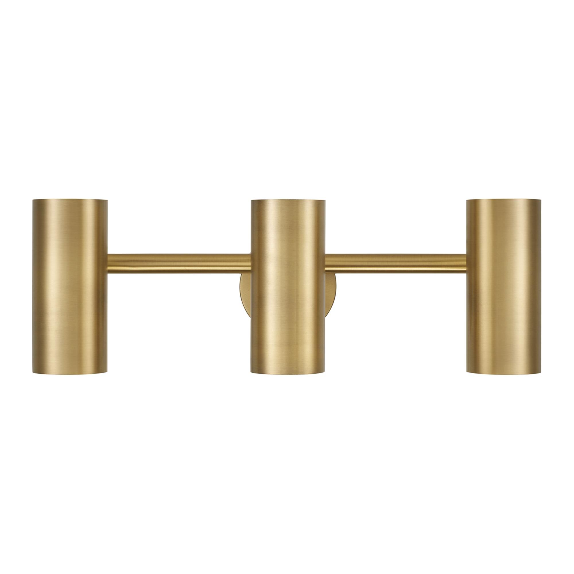 Shown in Aged Brass finish and Aged Brass Metal with White Interior shade