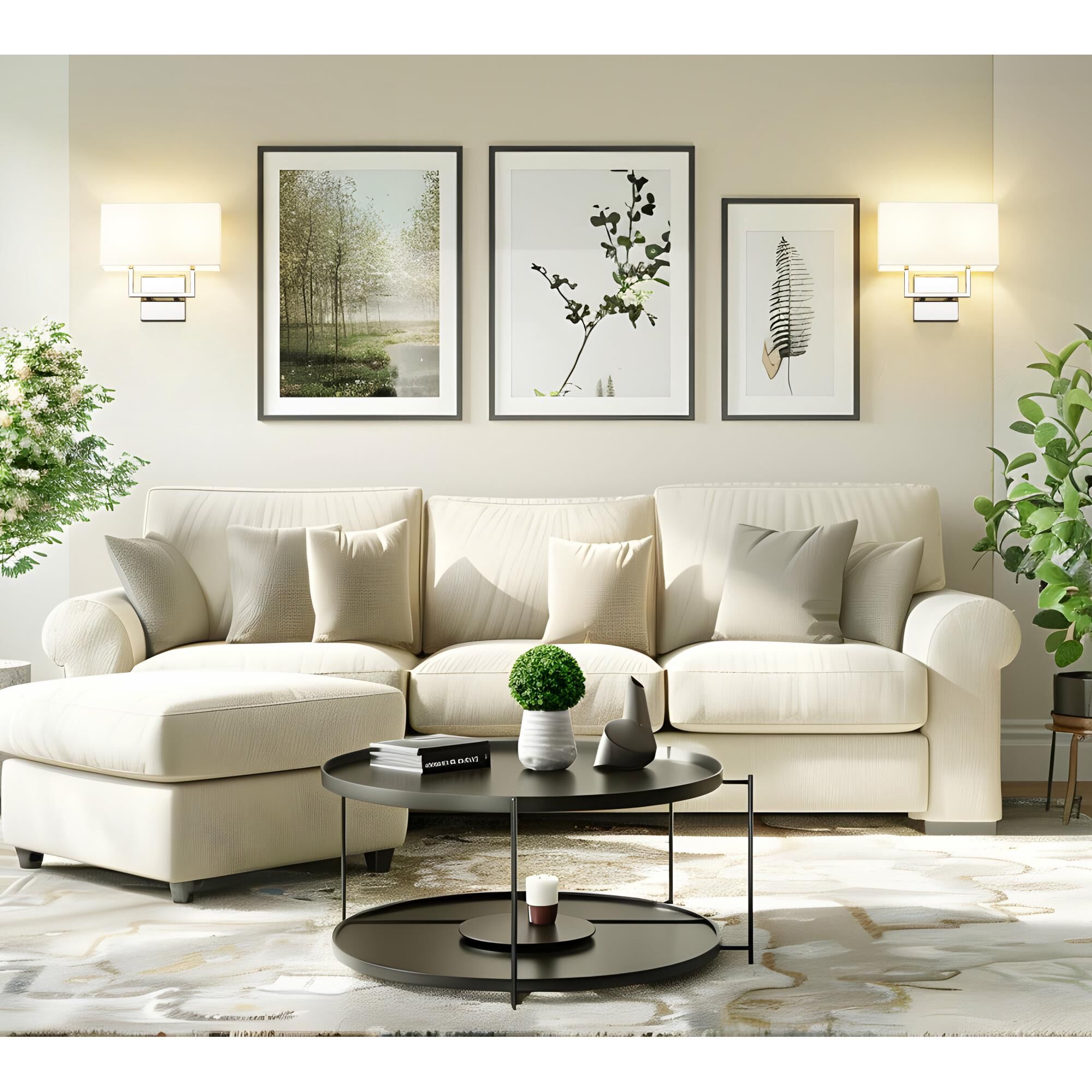 Shown in Polished Nickel finish and White glass and White shade