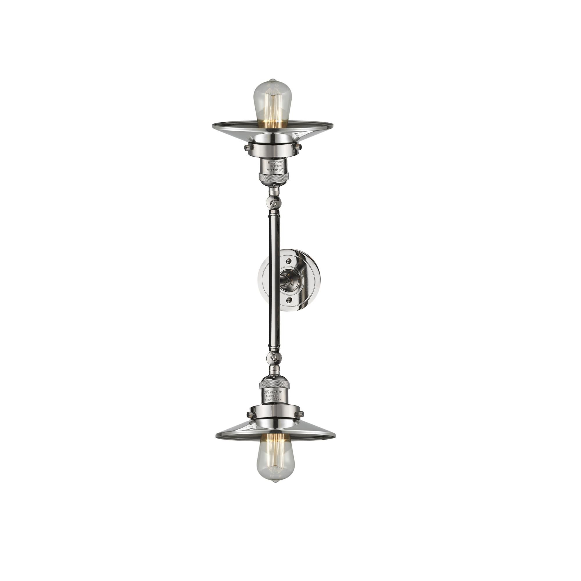 Shown in Polished Nickel finish and Polished Nickel shade