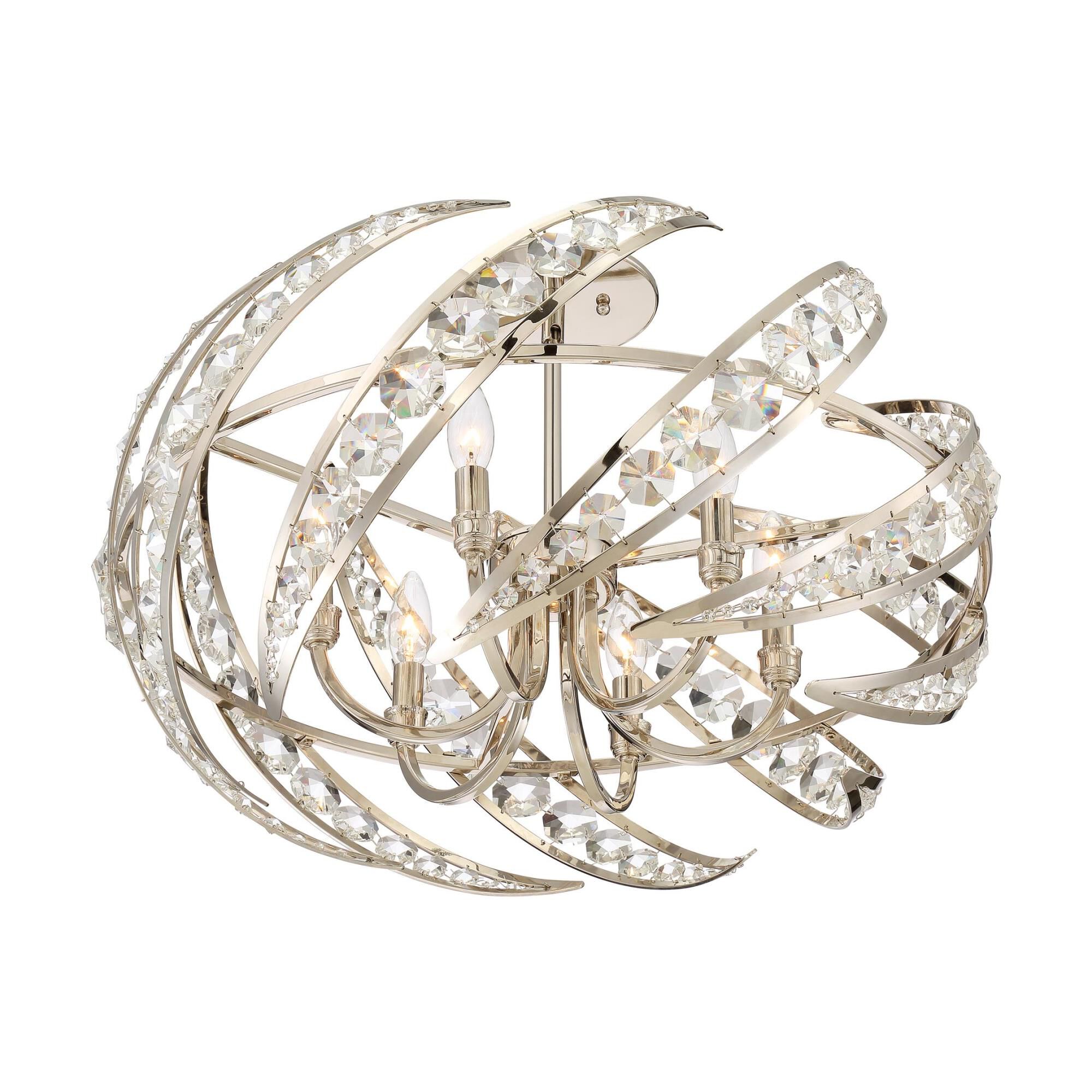 Platinum Collection Crescent 24 Inch Large Pendant by Quoizel