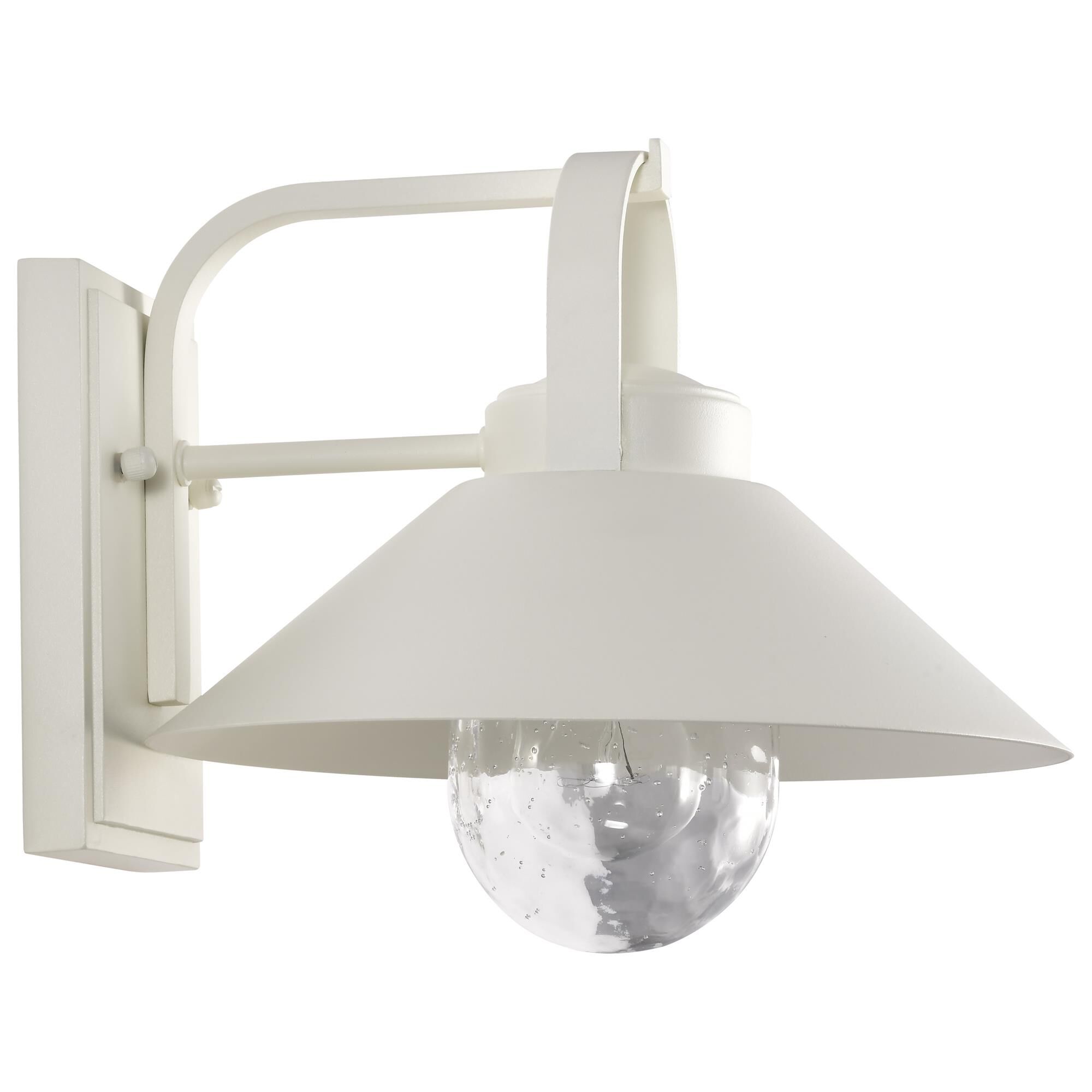 Shown in White finish and Clear Seeded glass