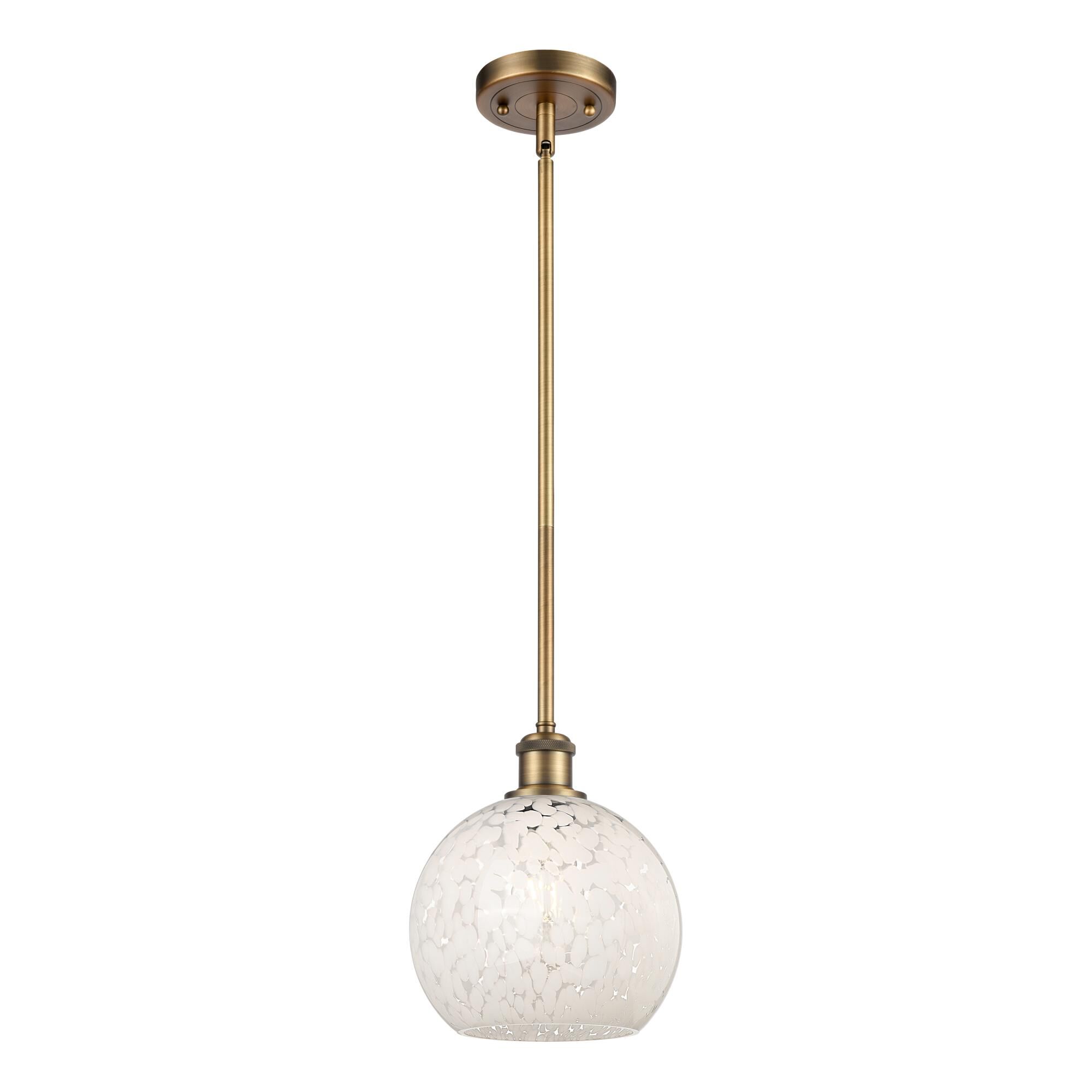 Bruno Marashlian White Mouchette 8 Inch Mini Pendant by Innovations Lighting