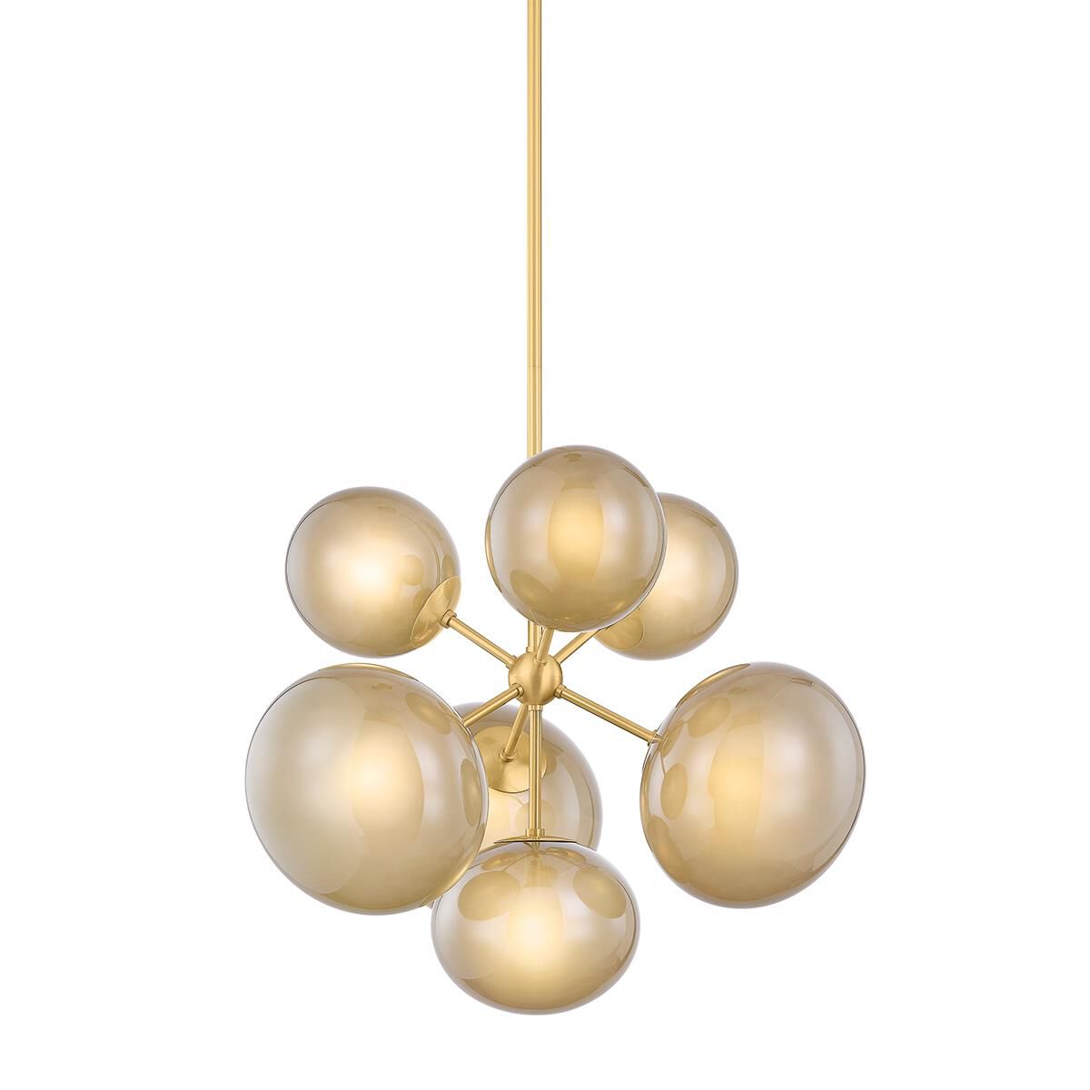 Shown in Aged Brass finish and Light Bronze glass