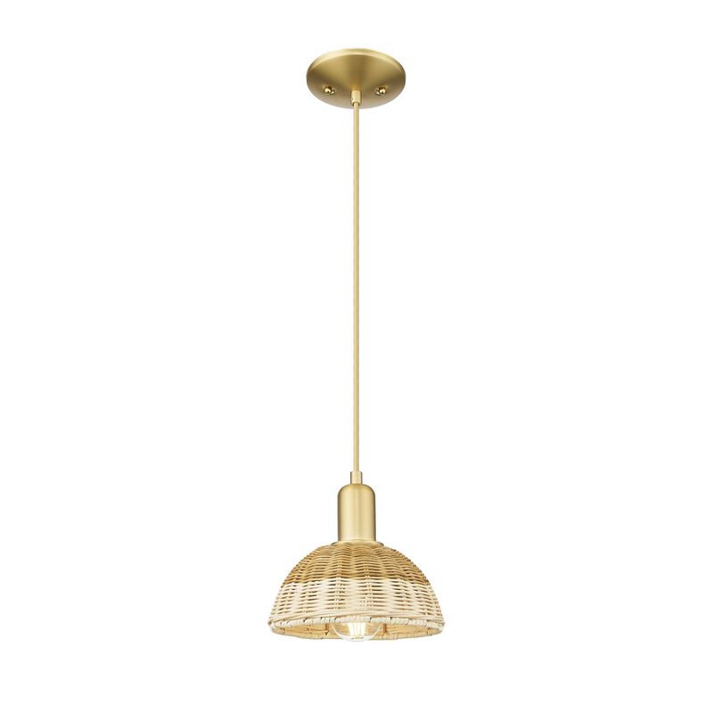 Bruno Marashlian Natural Ballston Dome 8 Inch Mini Pendant by Innovations Lighting