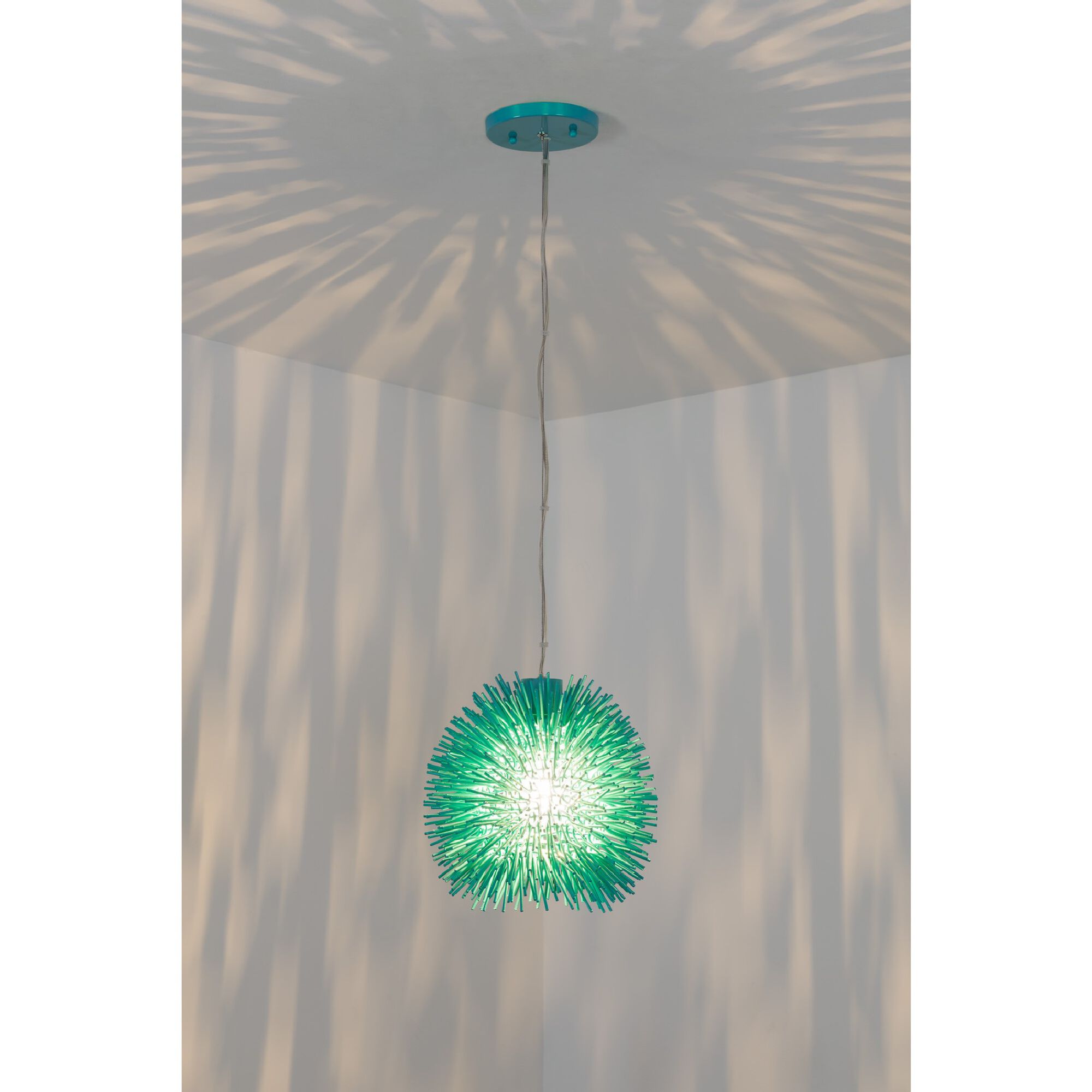 Shown in Aqua Velvet finish and Recycled Steel shade