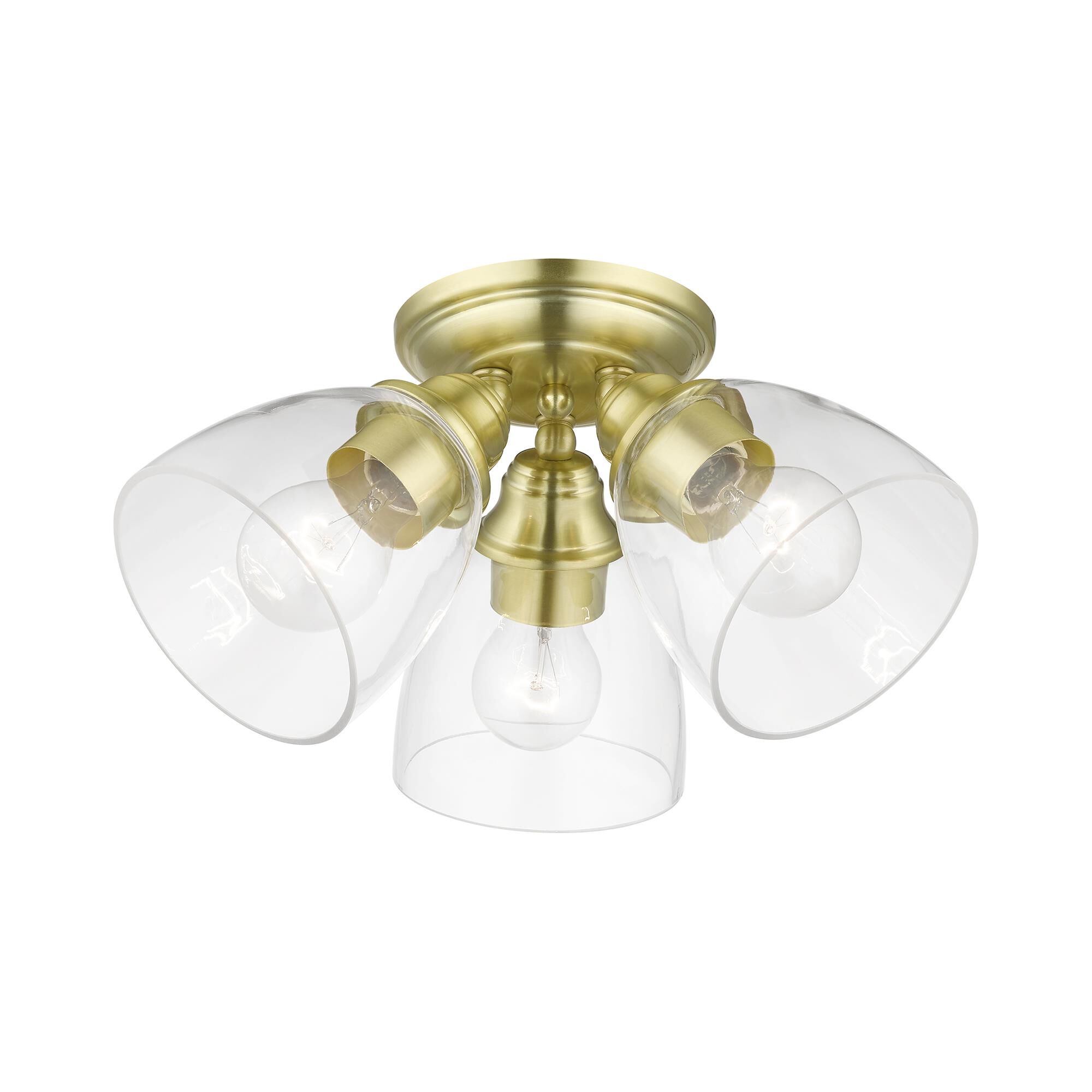 Montgomery 14 Inch 3 Light Semi Flush Mount by Livex Lighting