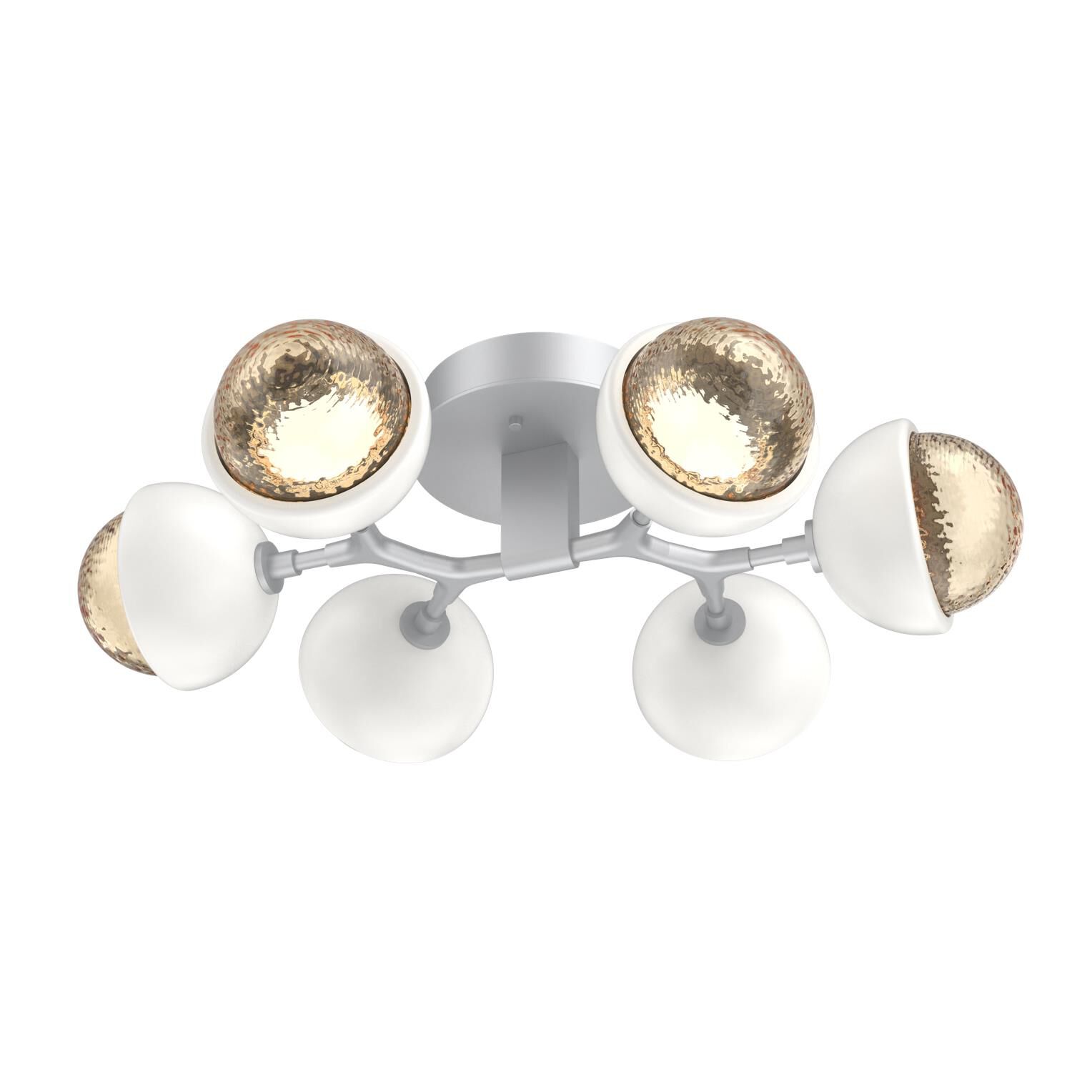 Shown in Classic Silver finish and Amber glass and Salt White accent