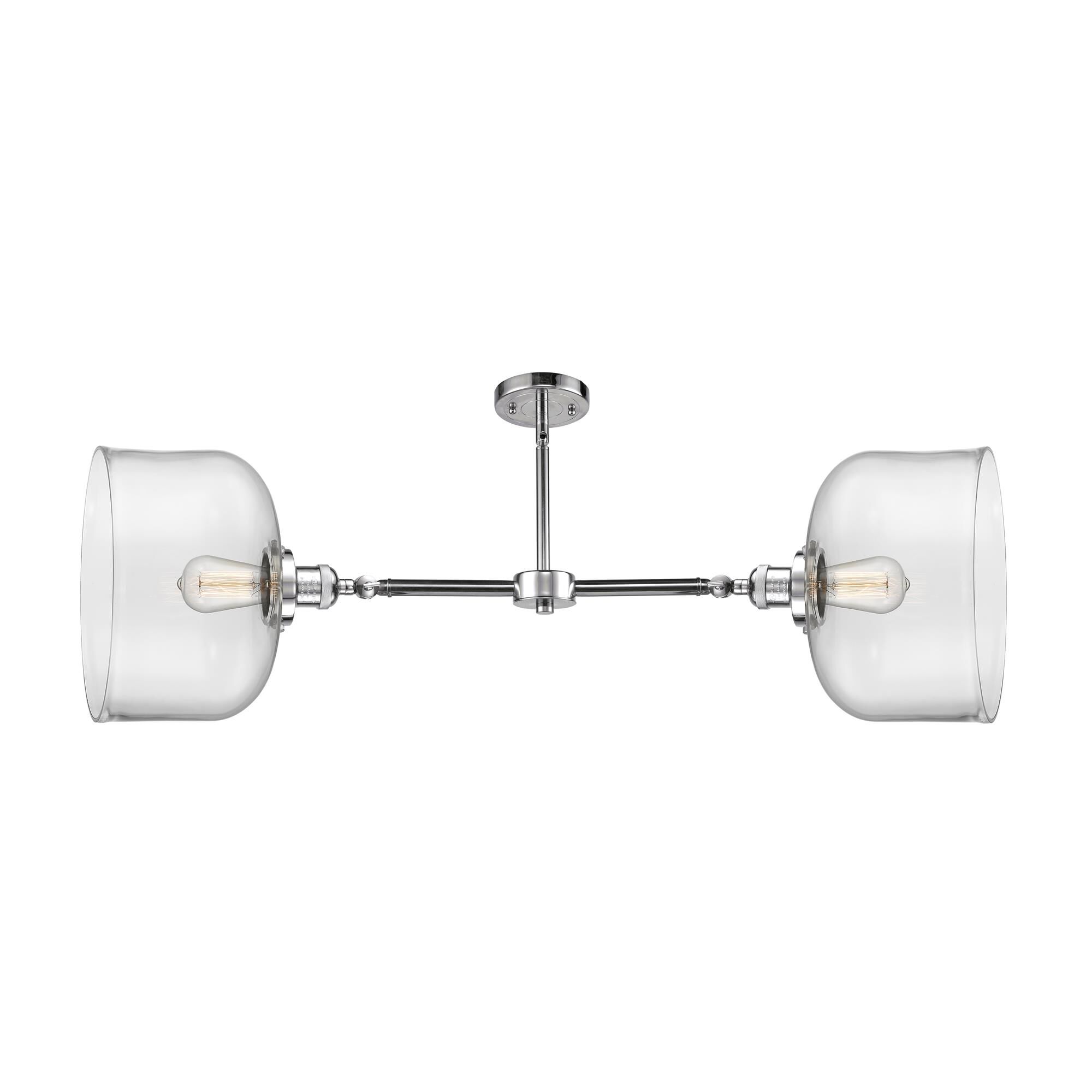 Shown in Polished Chrome finish and Clear glass
