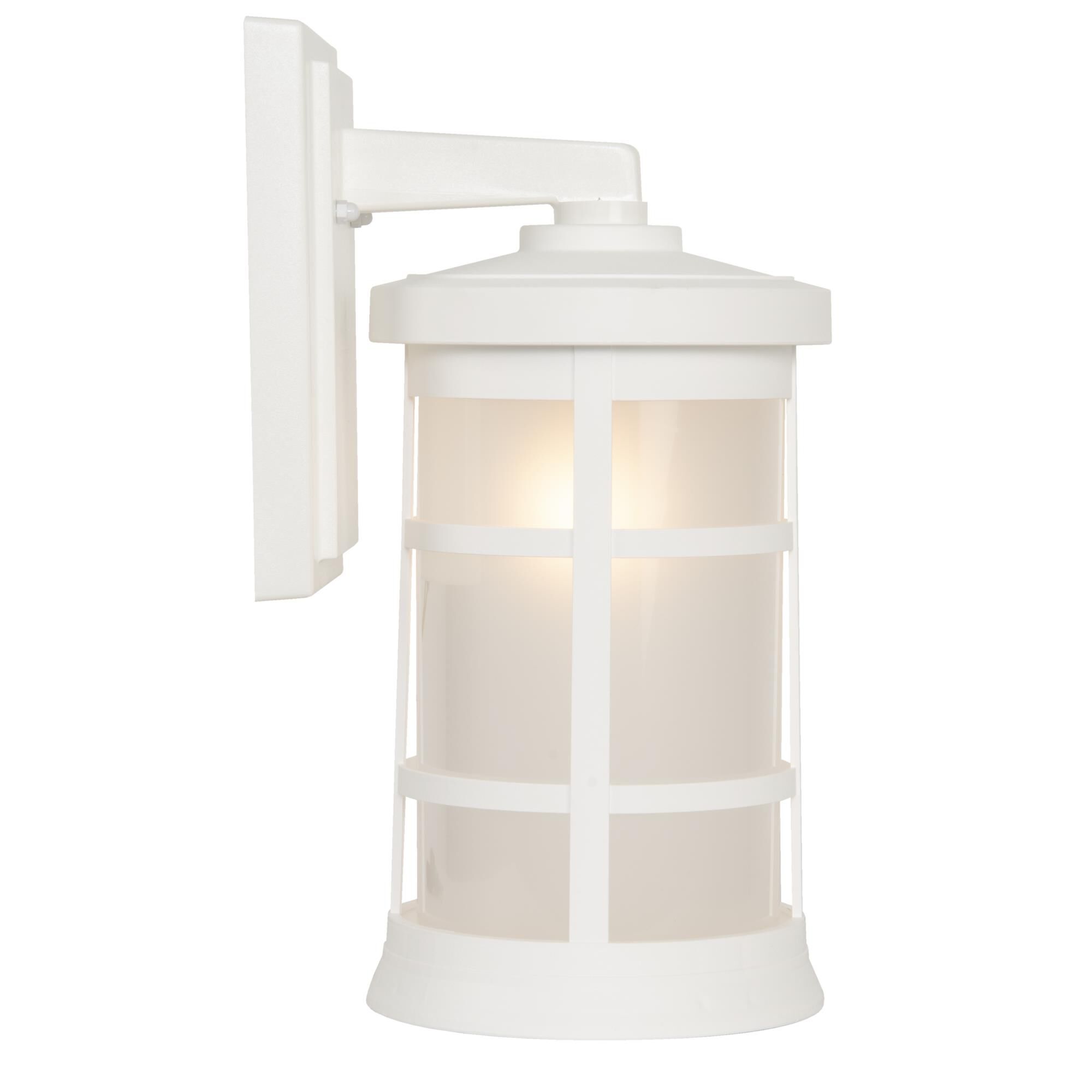 Shown in Textured White finish and Frosted Polycarbonate shade