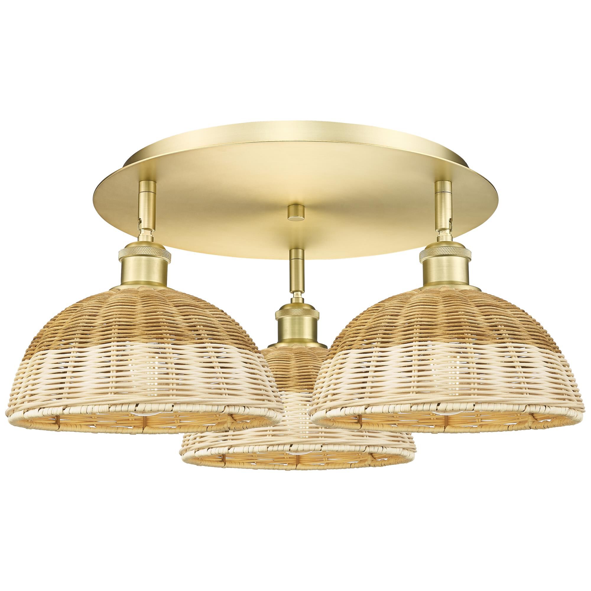 Shown in Satin Gold finish and Natural shade