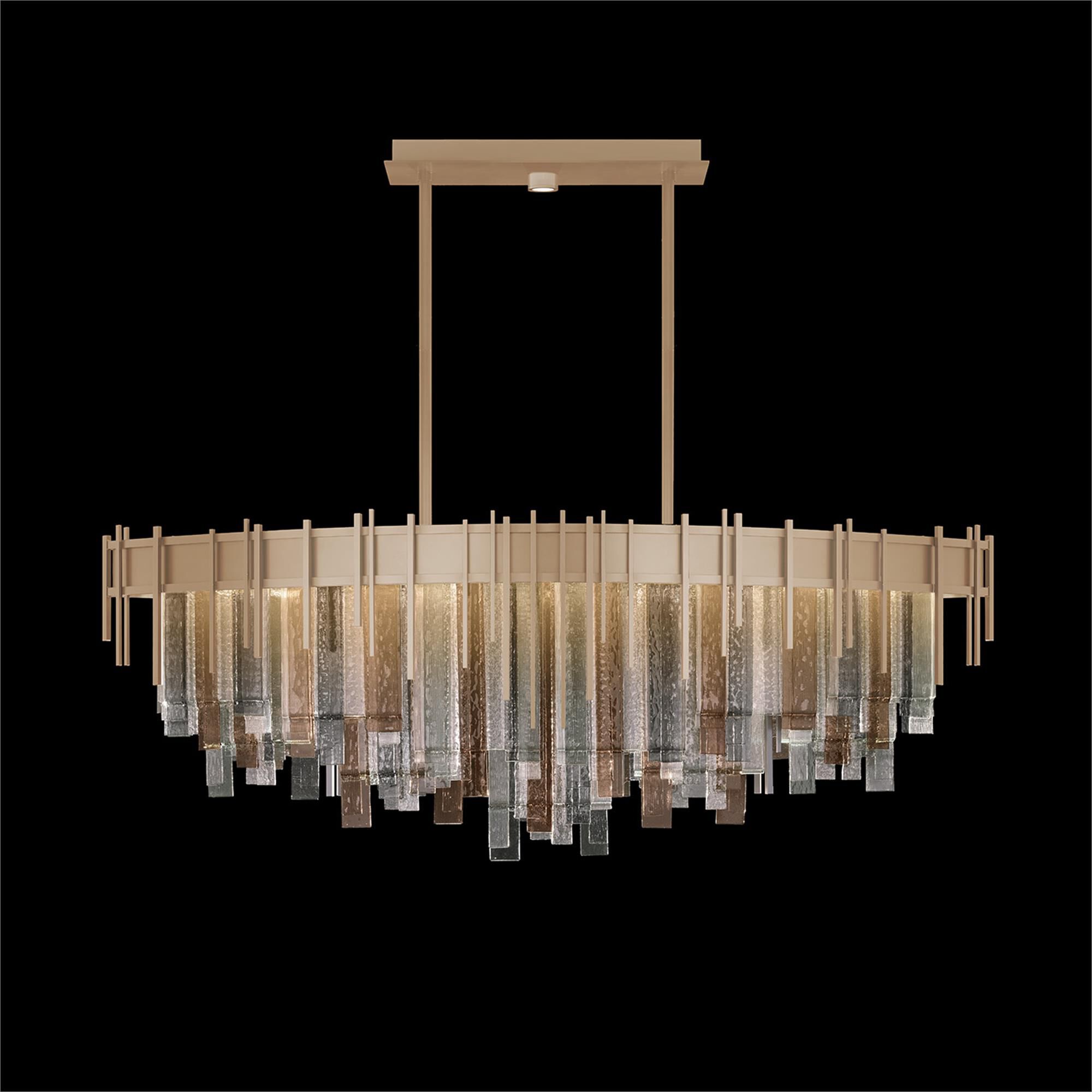 Shown in Gold finish and Multi-Tone glass