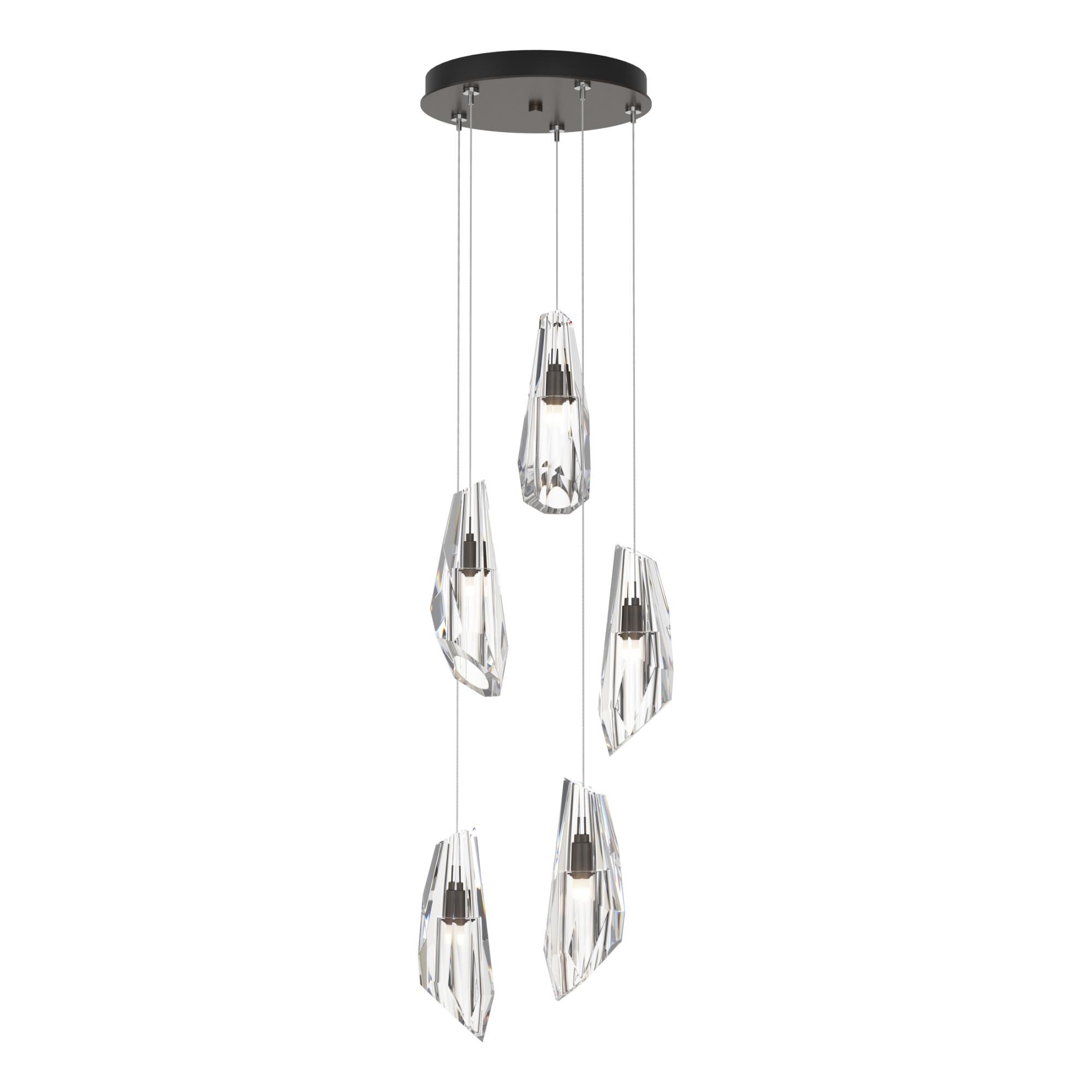 Shown in Oil Rubbed Bronze finish and Clear crystal and Clear Crystal shade