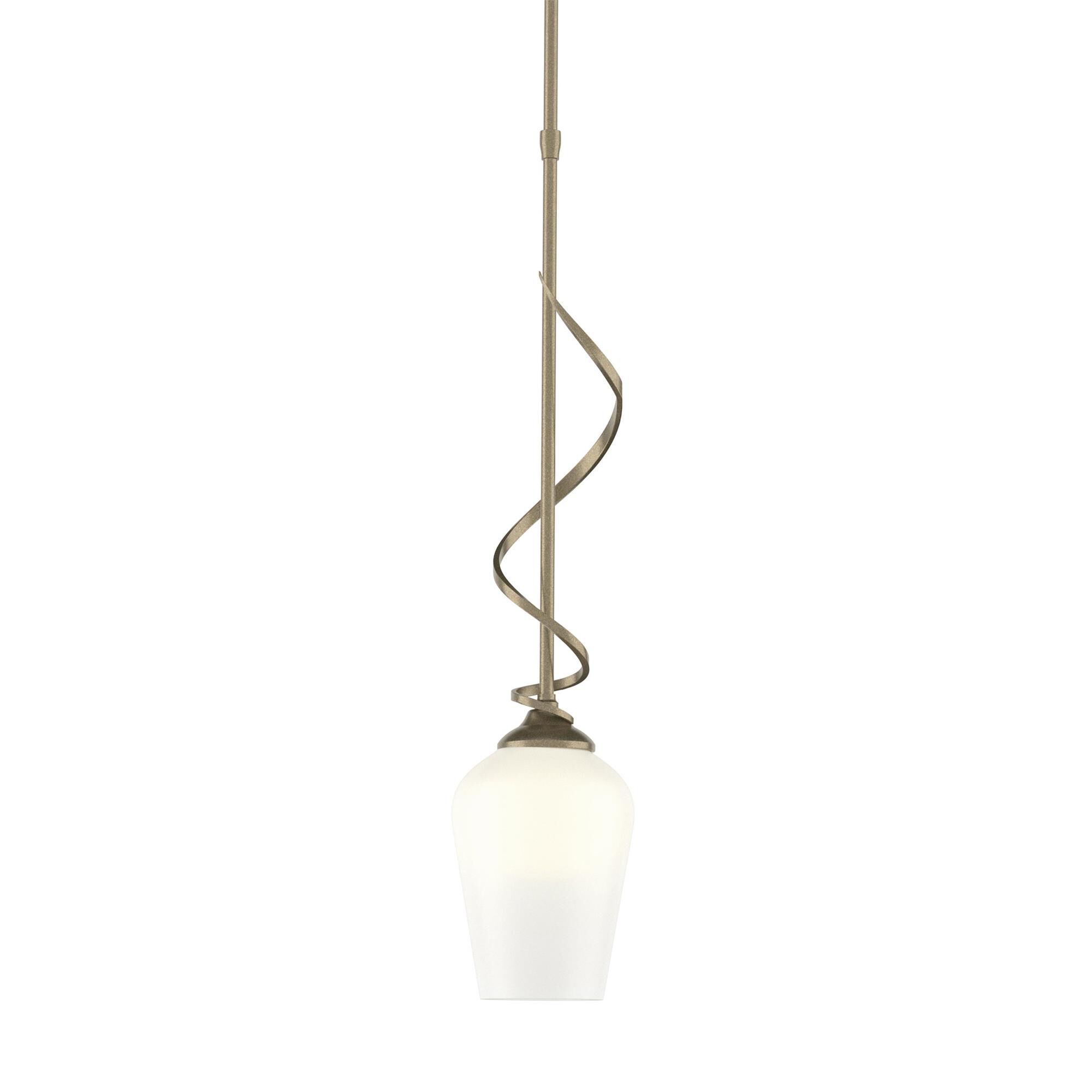 Shown in Soft Gold finish and Opal glass