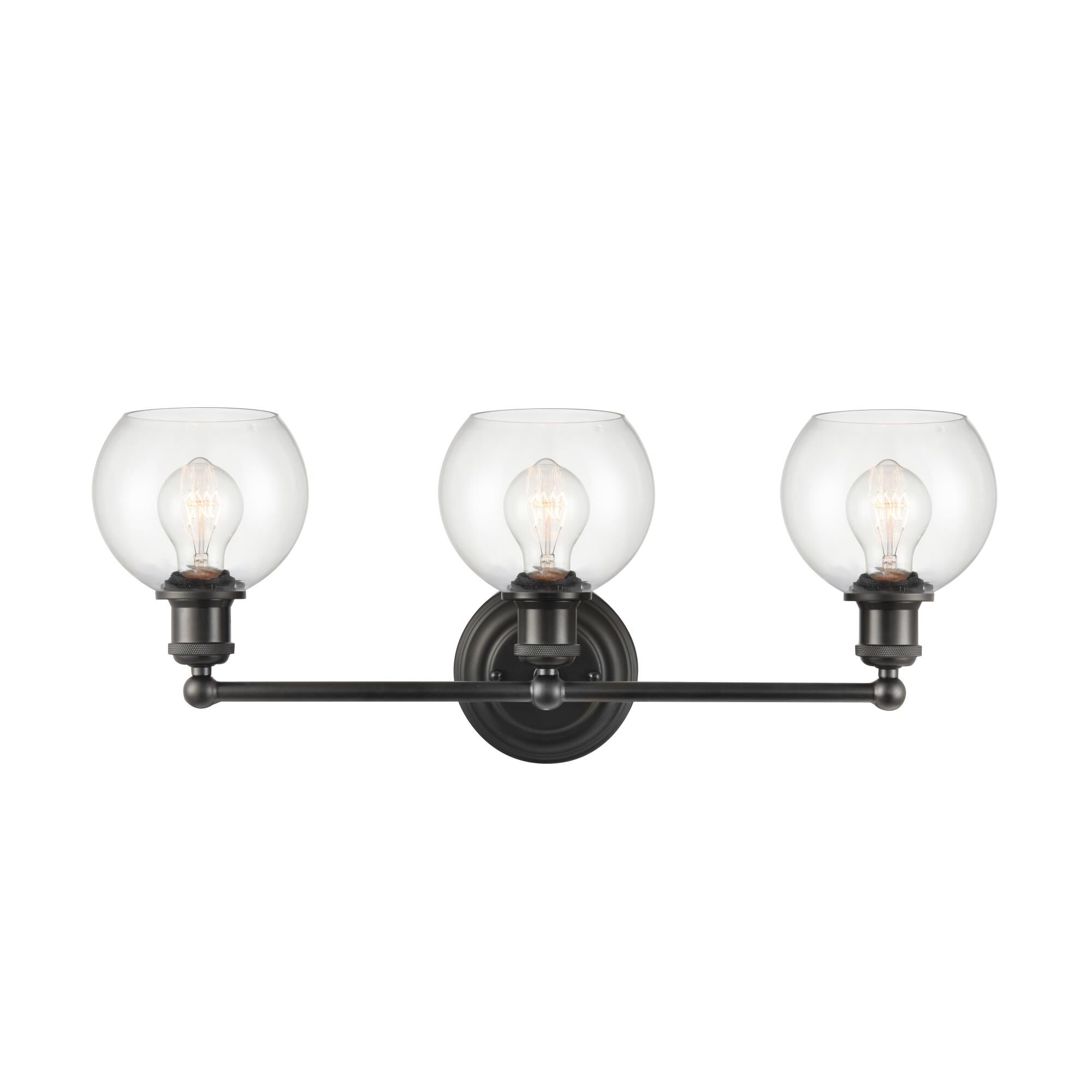 Shown in Matte Black  finish and Clear glass