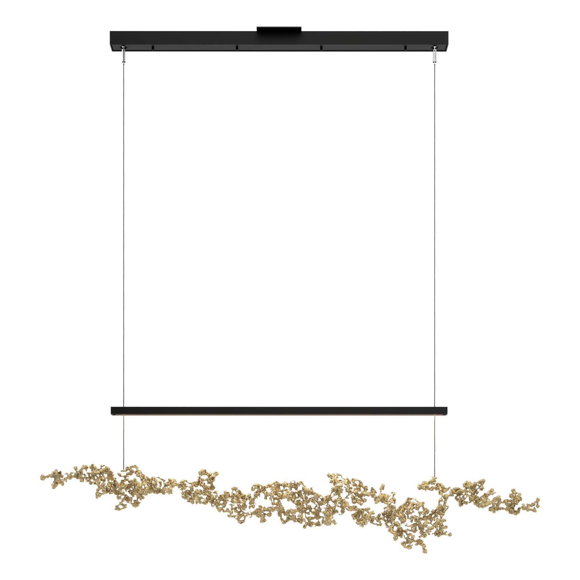 Shown in Black finish and Modern Brass Aluminum shade
