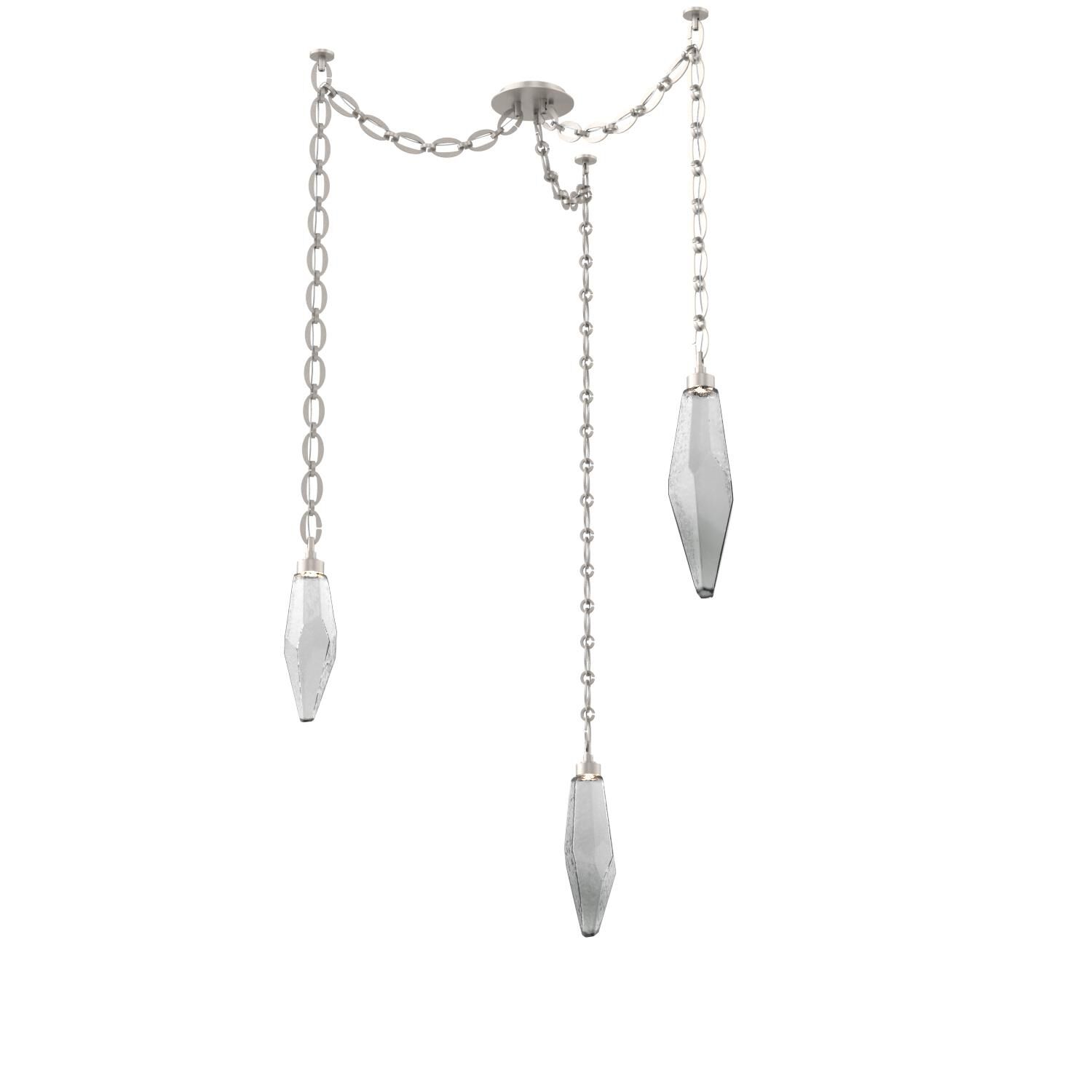 Levi Wilson Rock Crystal 14 Inch Multi Pendant Light by Hammerton Studio