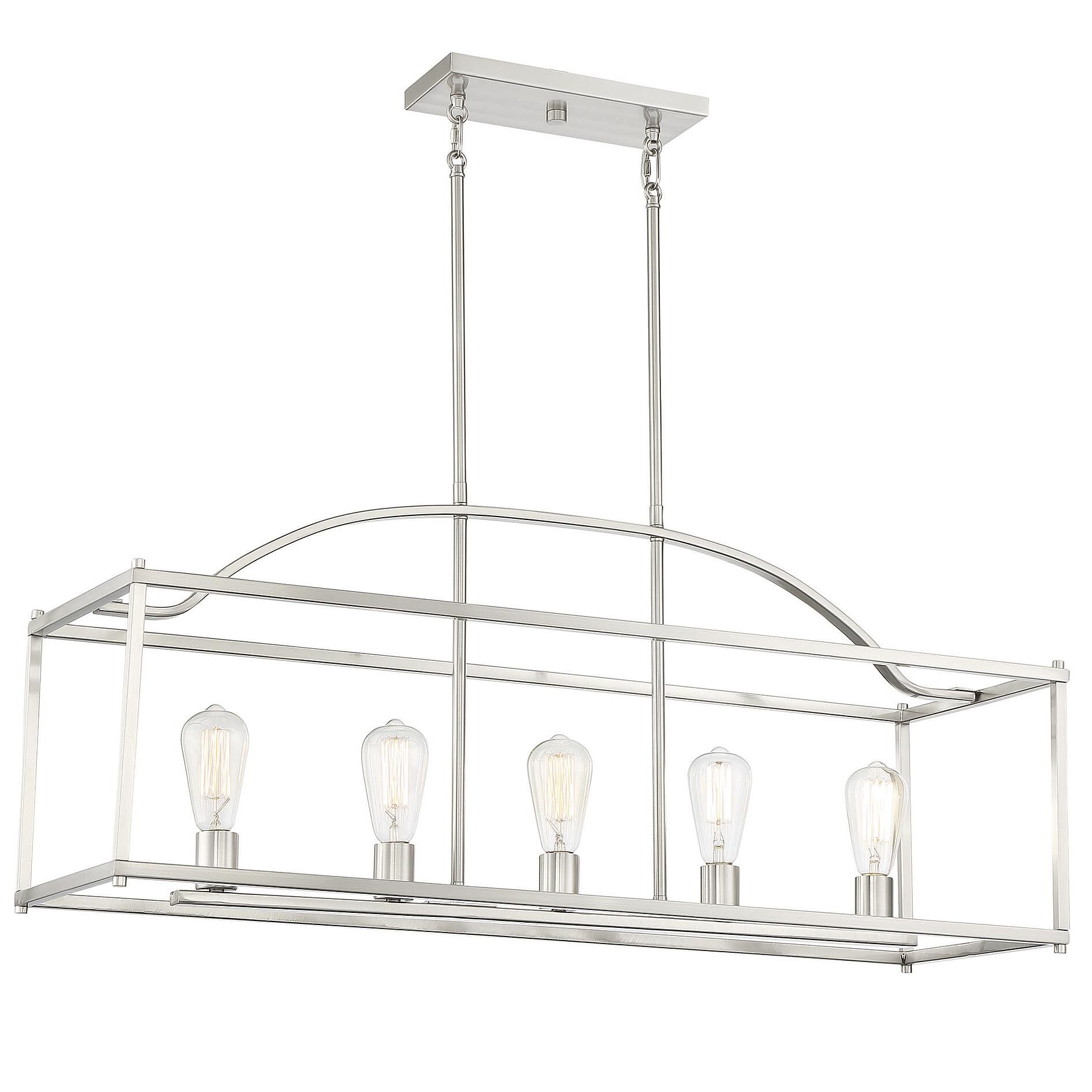 Palladian 38 Inch 5 Light Linear Suspension Light by Savoy House