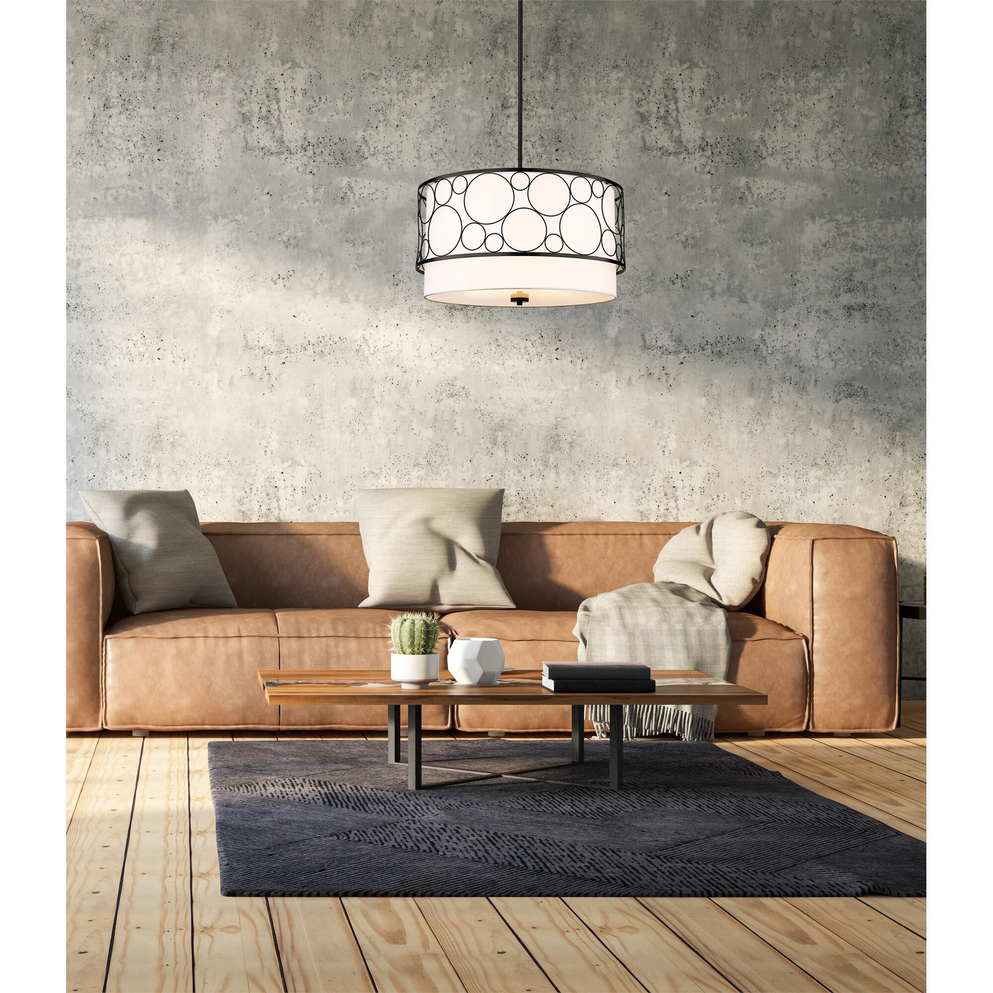 Shown in Matte Black finish and White glass and White shade