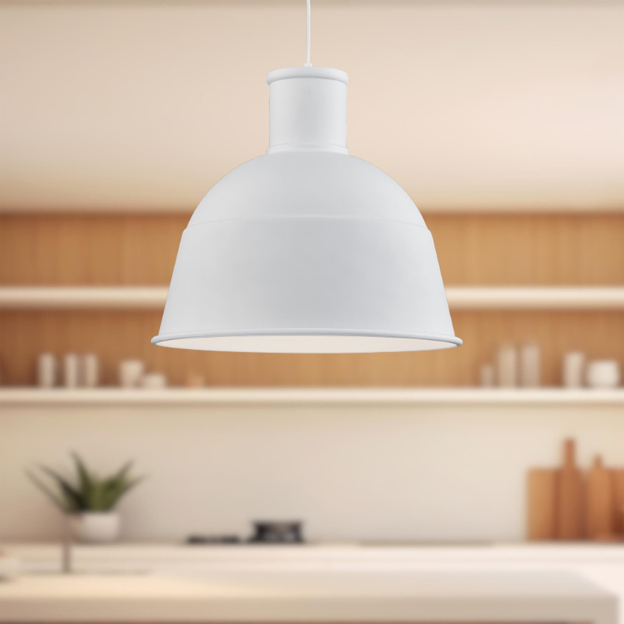 Shown in White finish and Aluminium shade