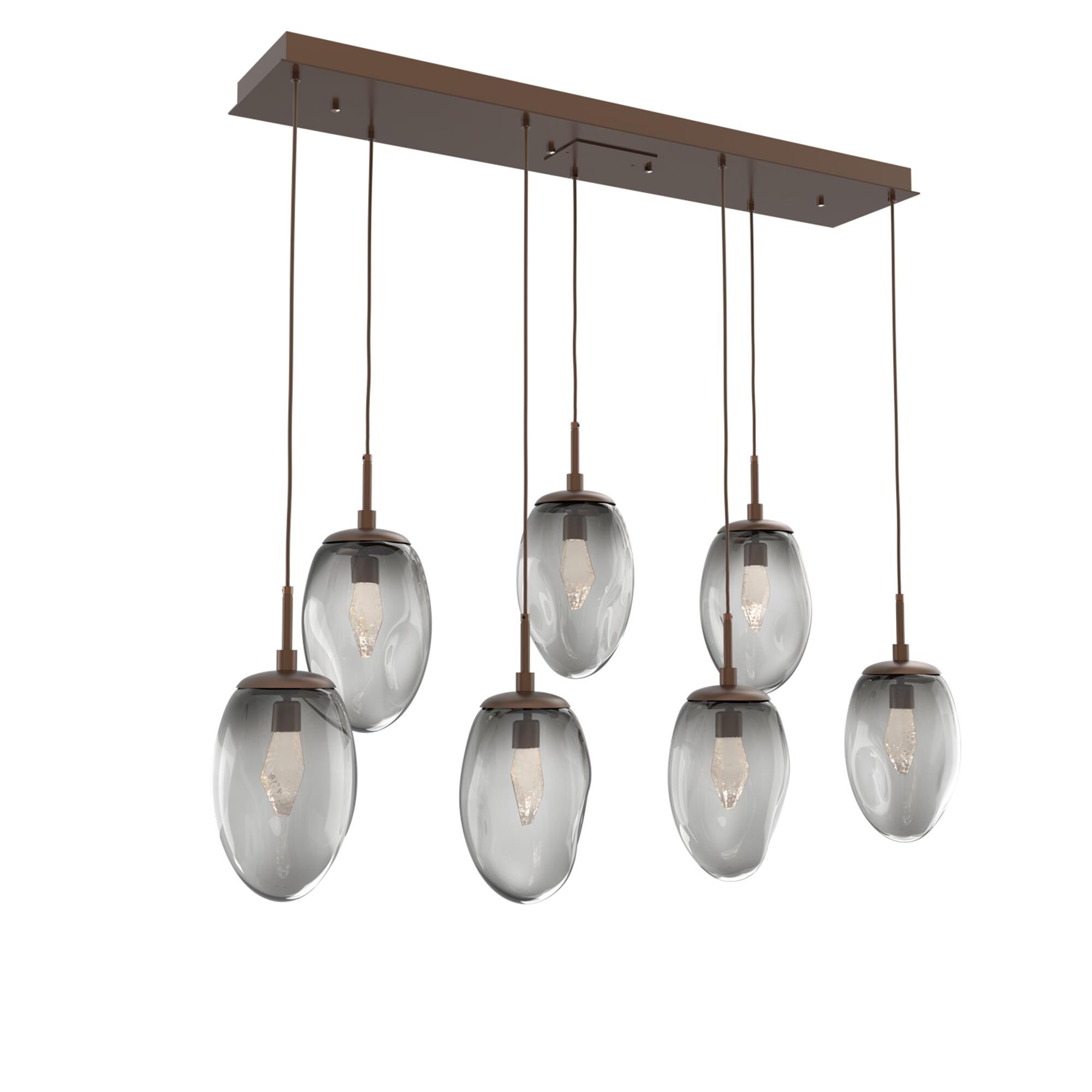 Shown in Burnished Bronze finish and Geo Inner And Smoke Outer glass