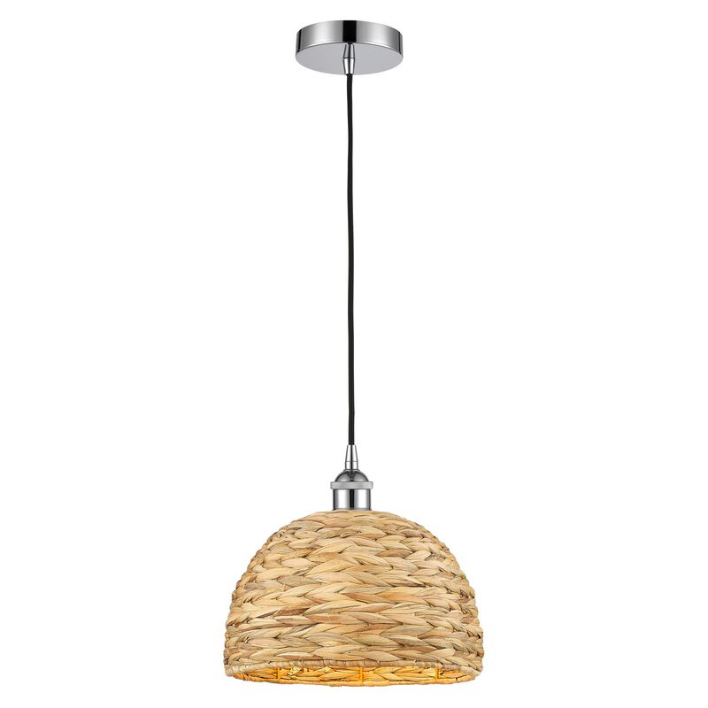 Bruno Marashlian Woven Rattan Mini Pendant by Innovations Lighting