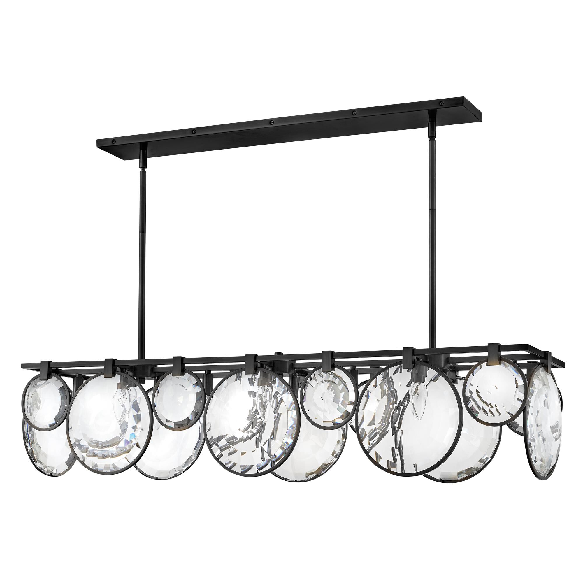 Shown in Black finish and Optic Crystal glass