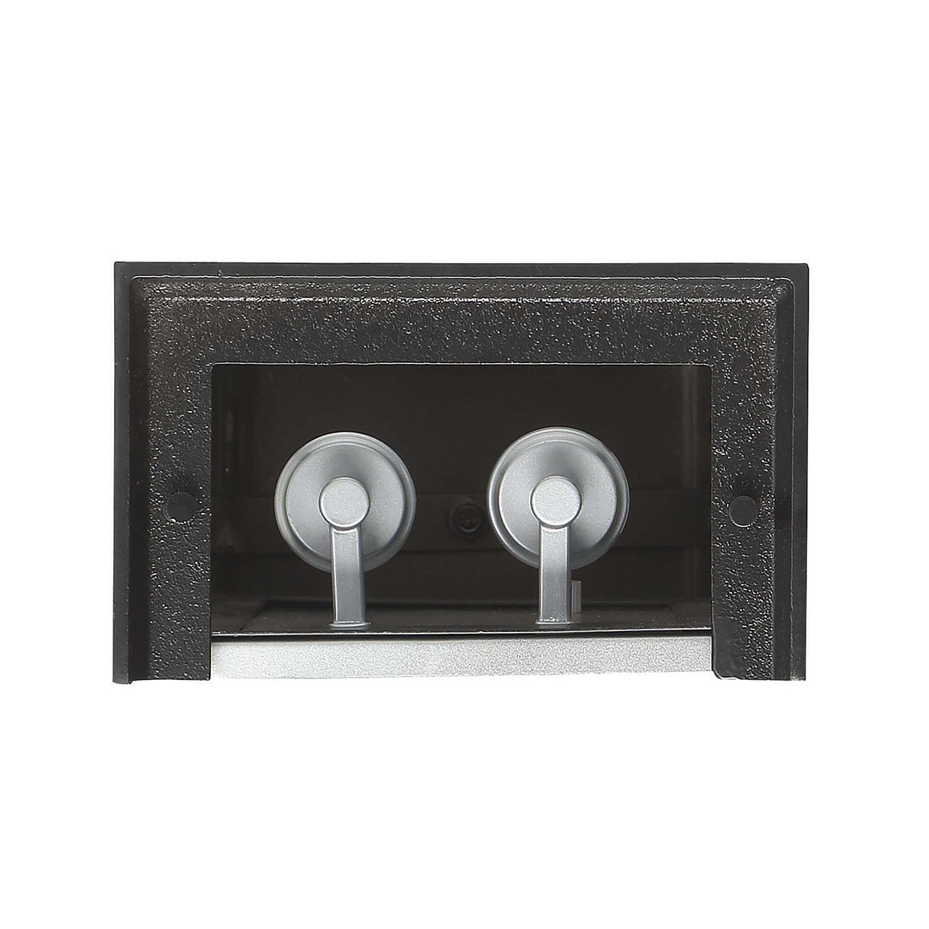 Shown in Black finish and Clear glass