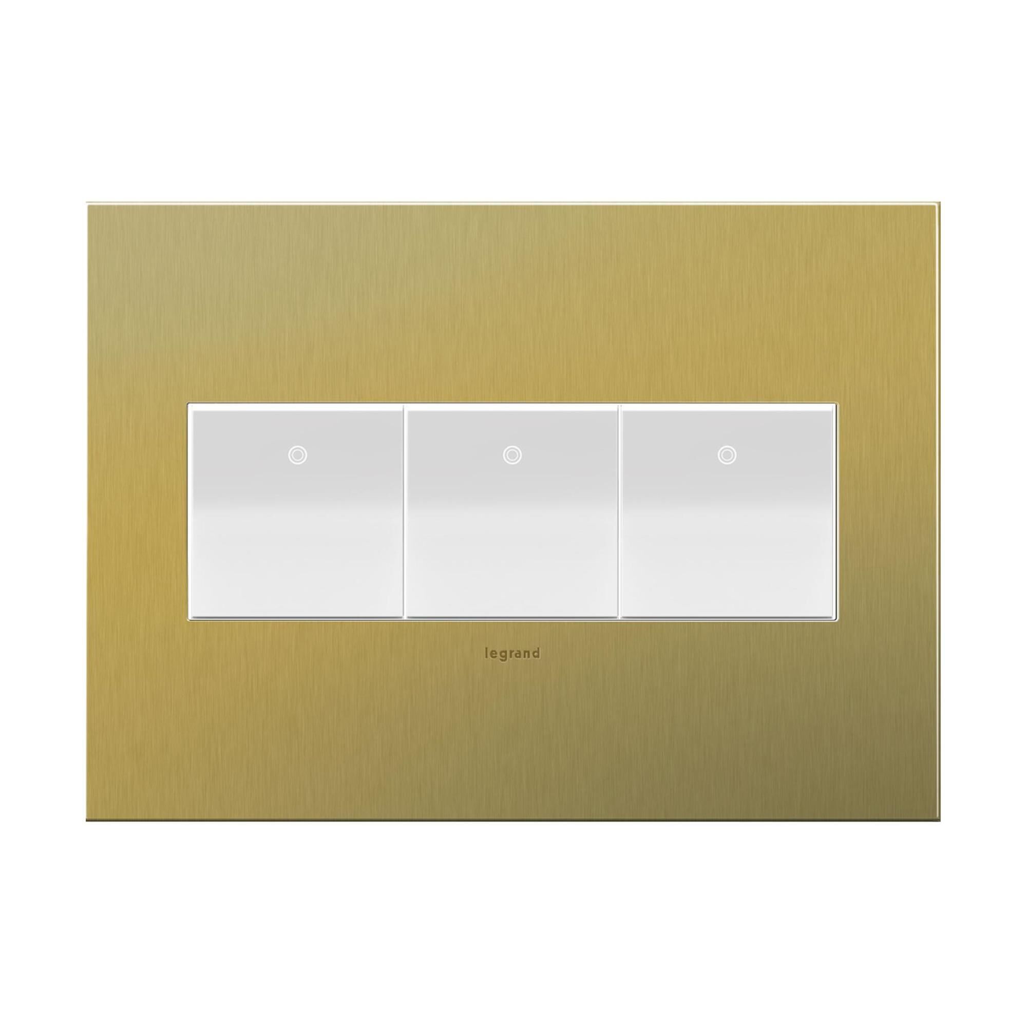 adorne Cast Metals 3 Gang Wall Plate by Legrand