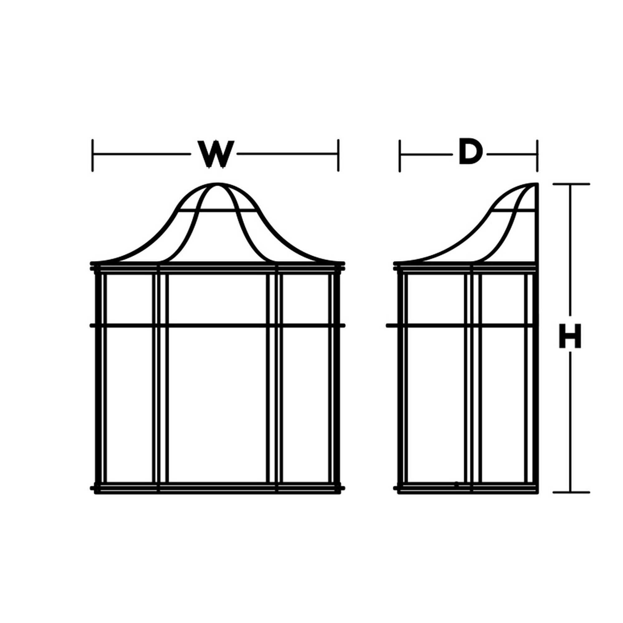 Shown in Black finish and Frosted Polycarbonate glass