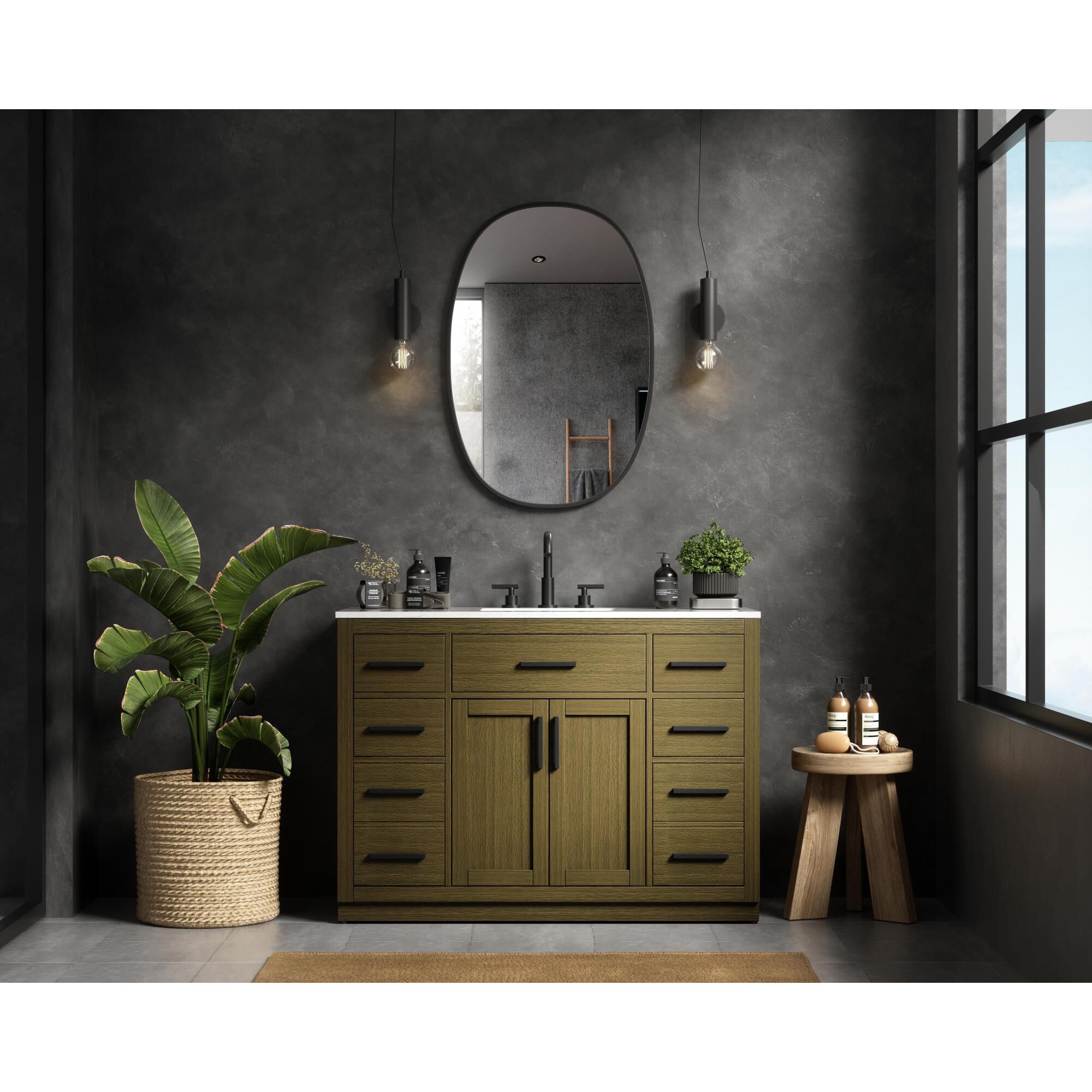 Alden 48 Inch Bath Vanity by Elegant Dcor
