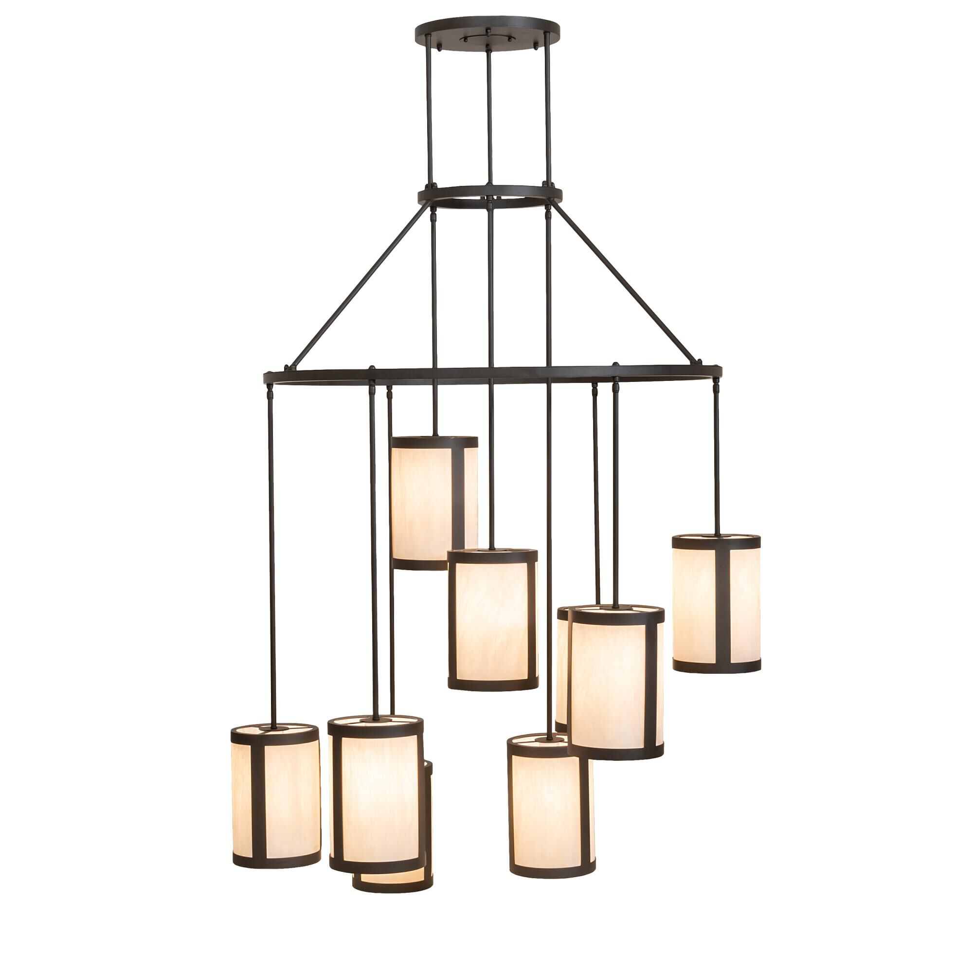 Shown in Oil Rubbed Bronze finish and Beige glass