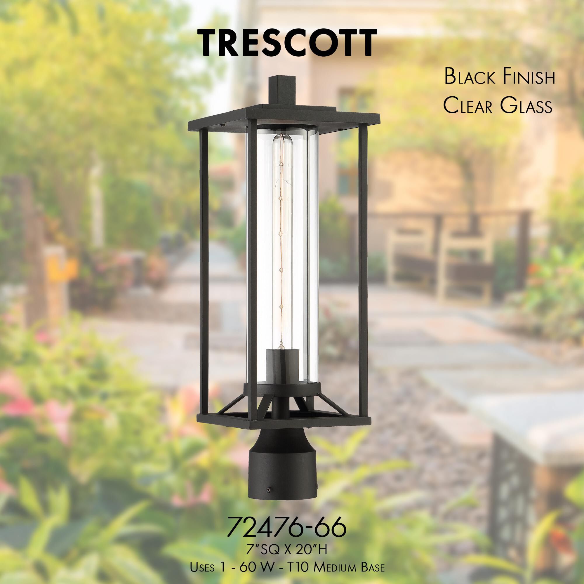 Shown in COAL finish and Clear glass