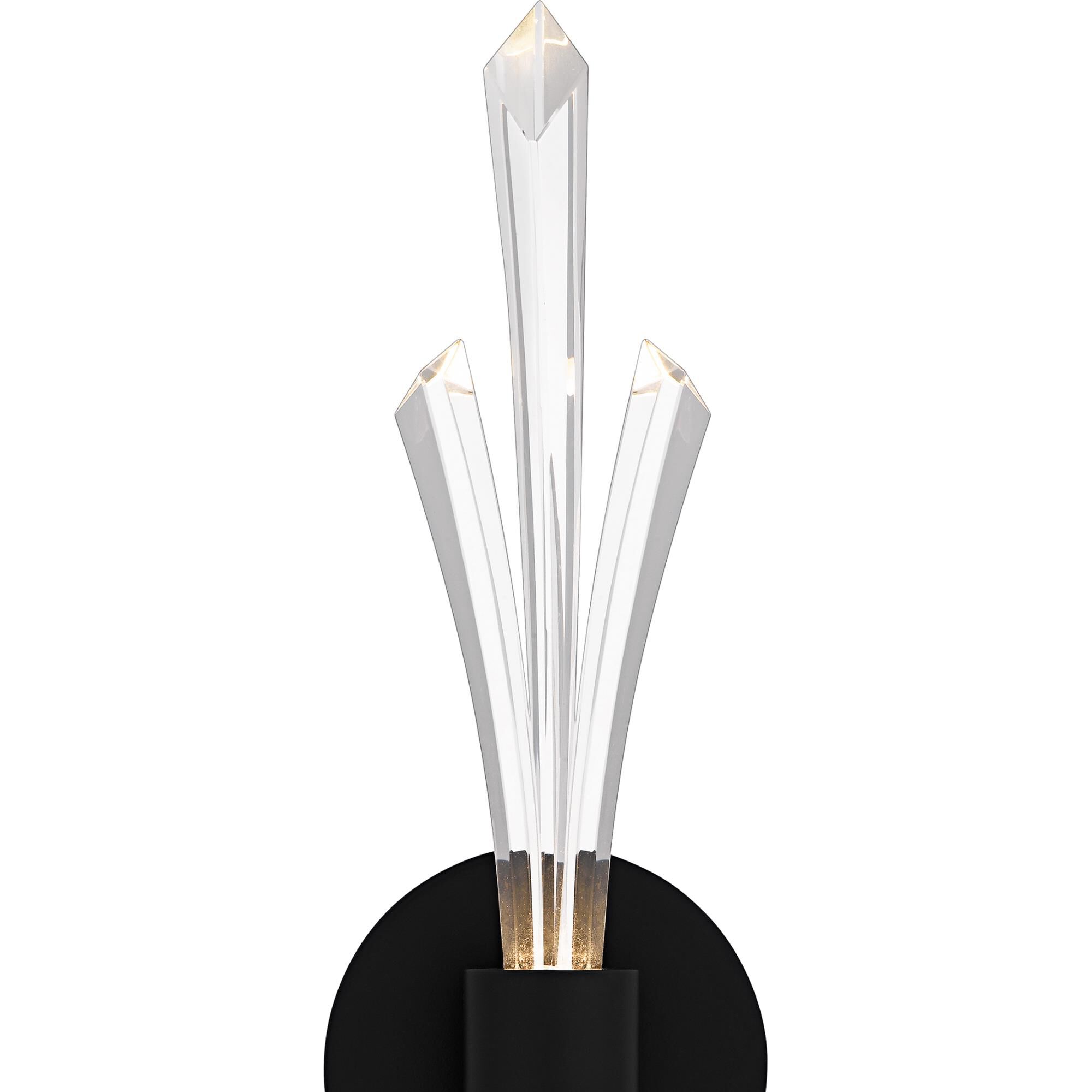 Shown in Matte Black finish and Clear Crystal Glass shade