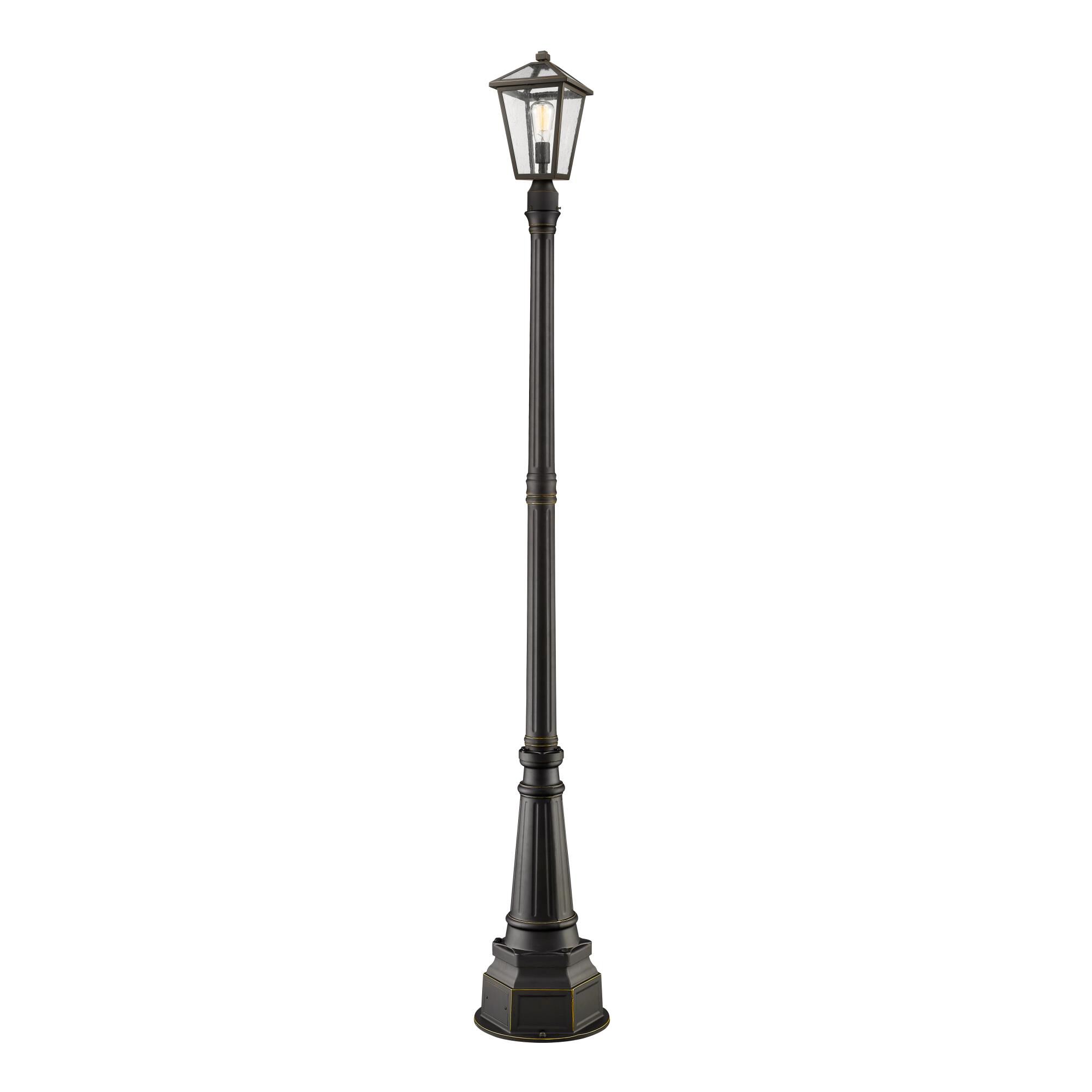 Shown in Rubbed Bronze finish and Glass shade