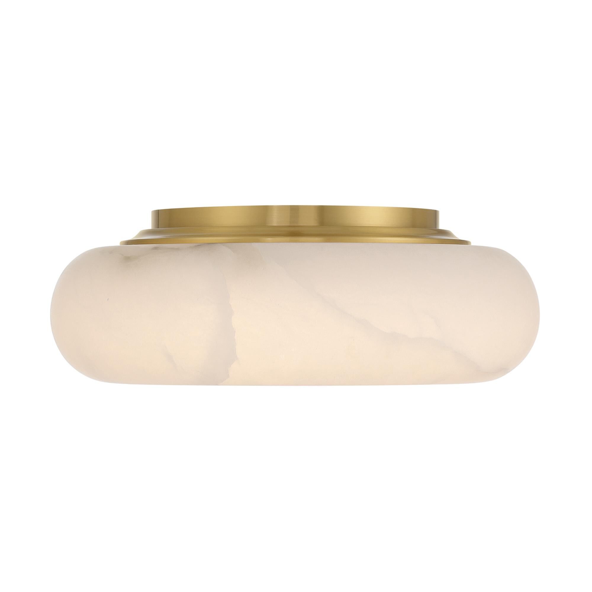 Shown in Aged Brass finish and Alabaster crystal and Alabaster glass and Alabaster shade