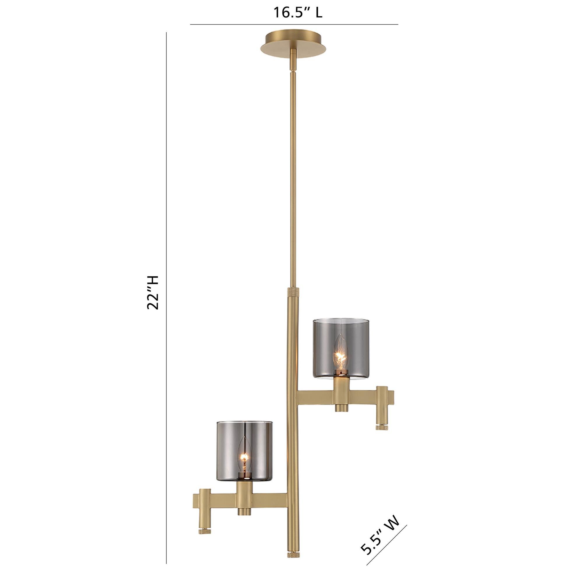 Shown in Brushed Gold finish and Smoked glass