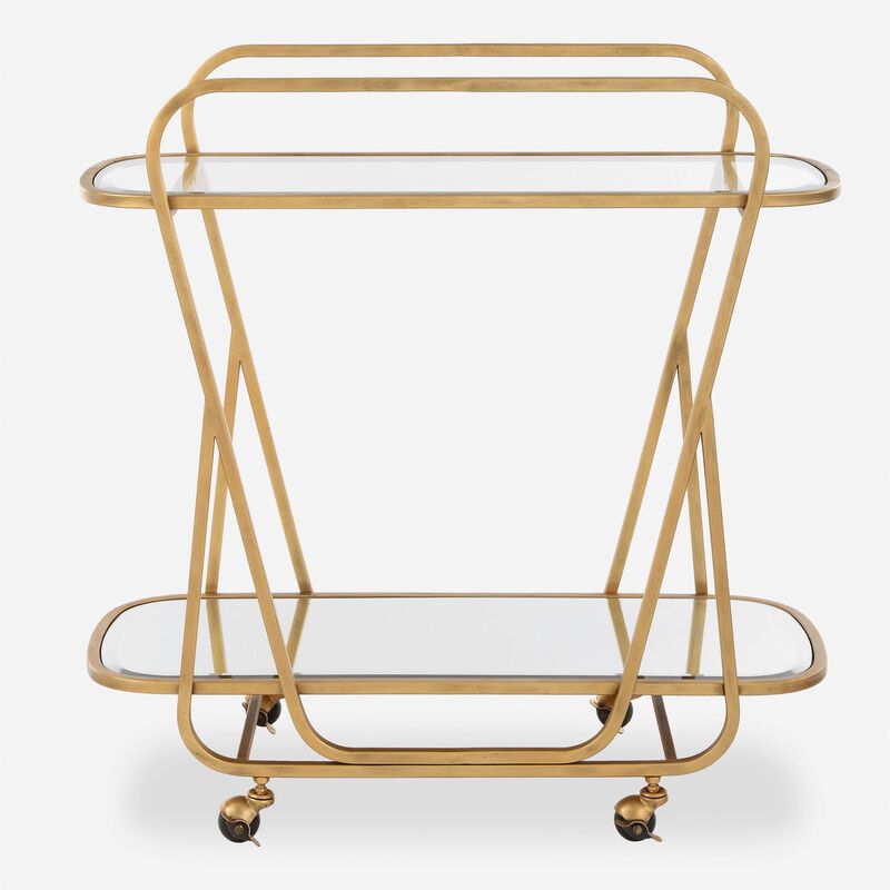 David Frisch Swaine 36 Inch Bar Cart by Uttermost