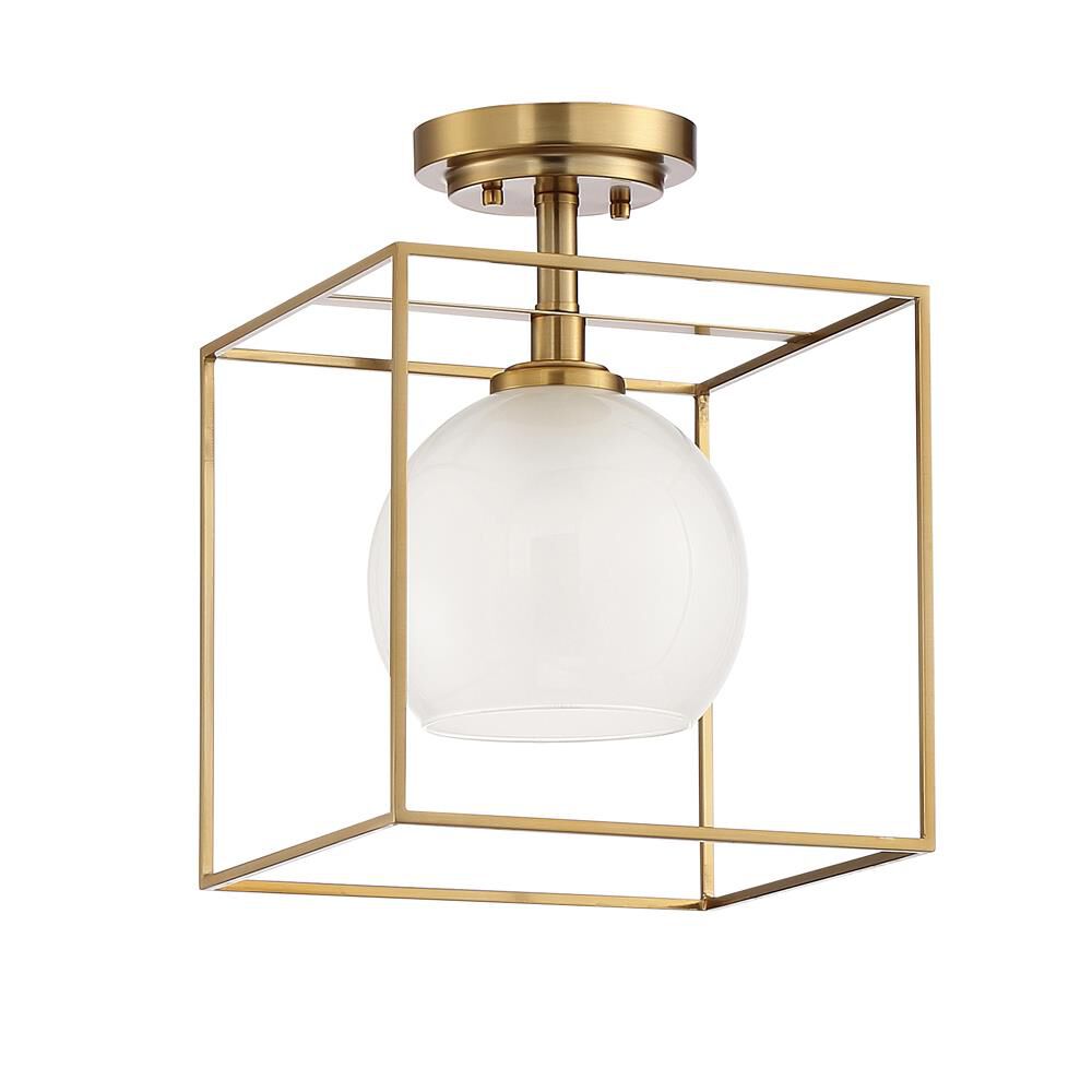 Shown in Brushed Gold finish and Clear Polished Outside Etched Inside glass and Clear Polished Outside Etched Inside shade